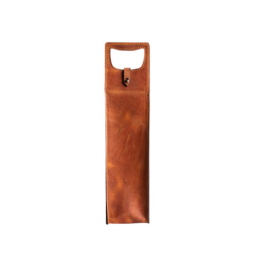 Leather wine carrier  - Single bottle