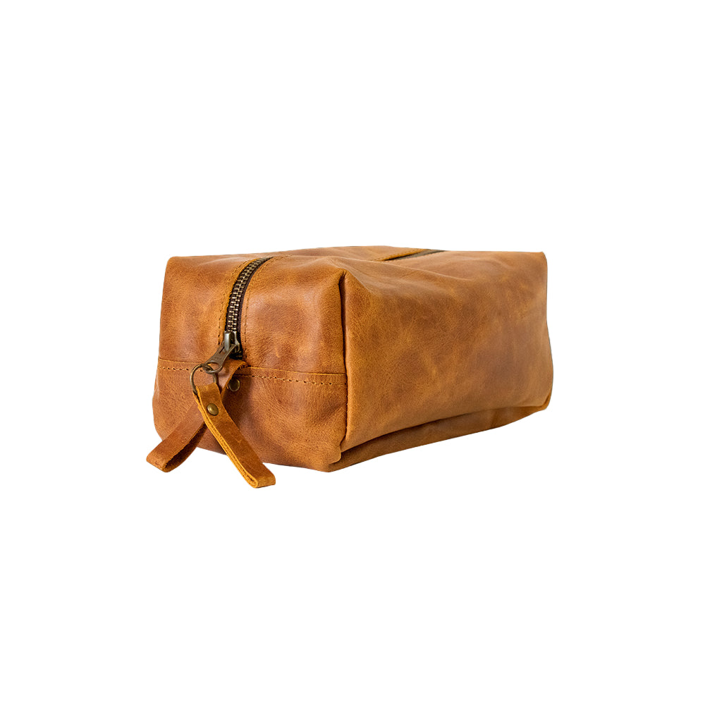 Leather toiletry bags