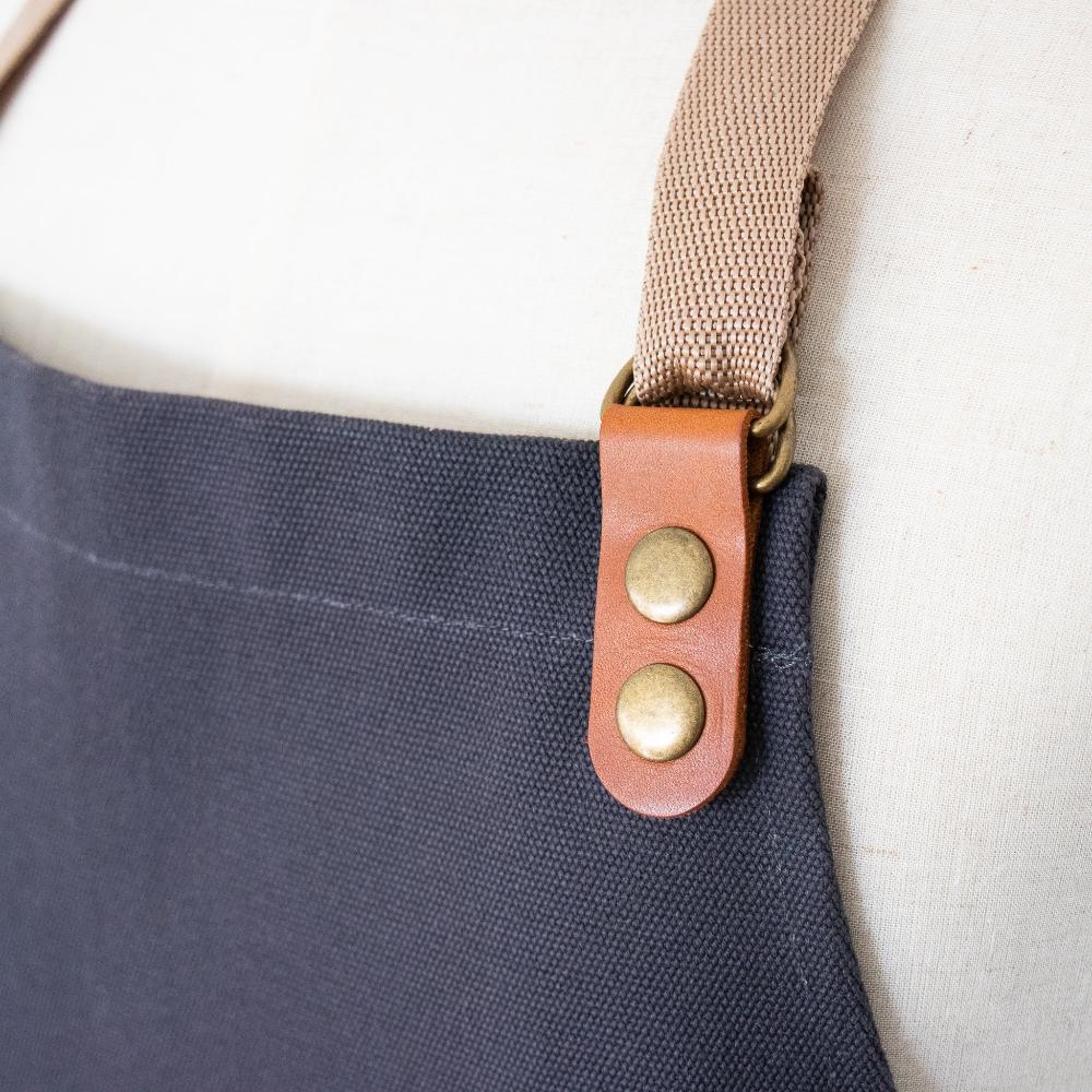 Canvas and Leather Apron - Charcoal