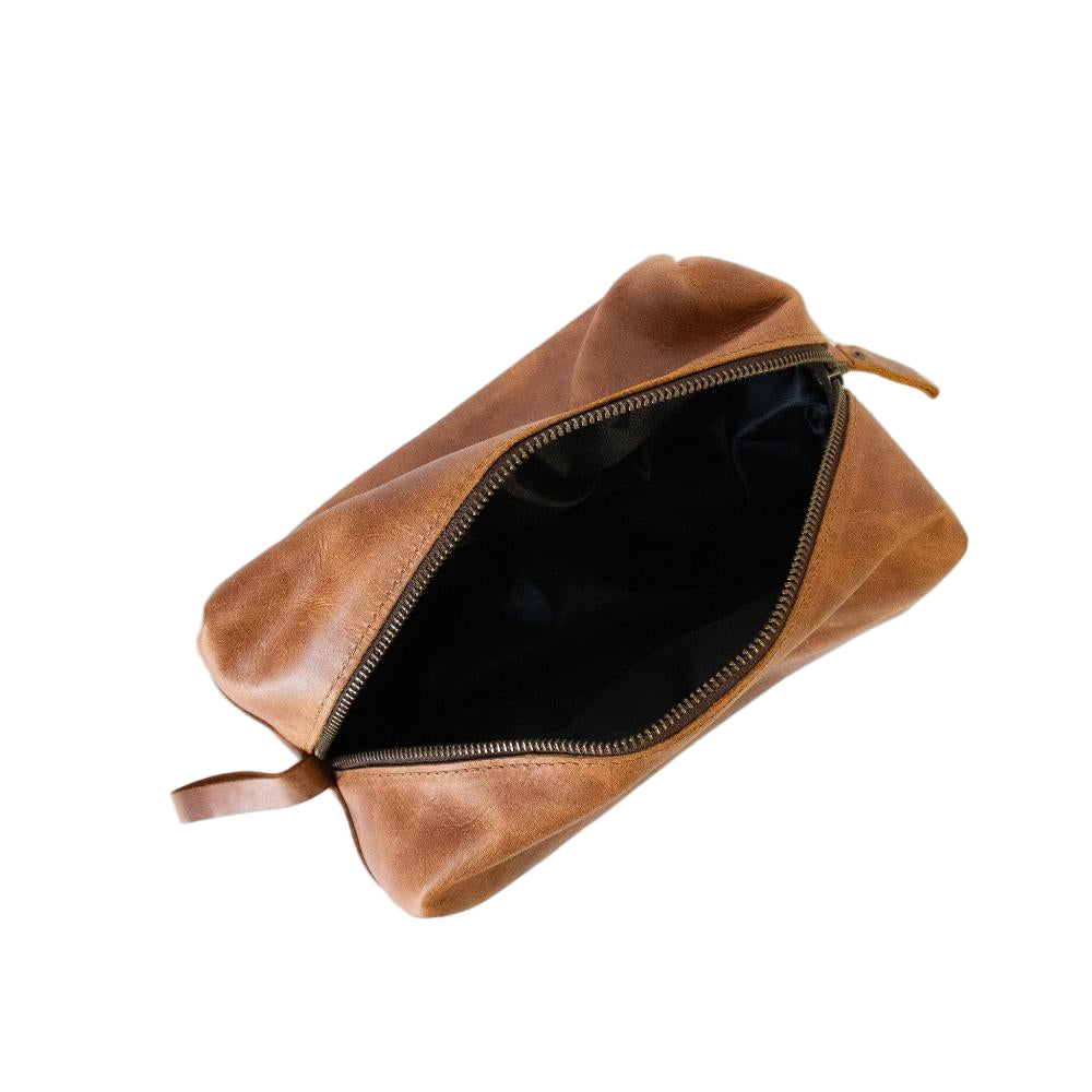 Leather toiletry bags