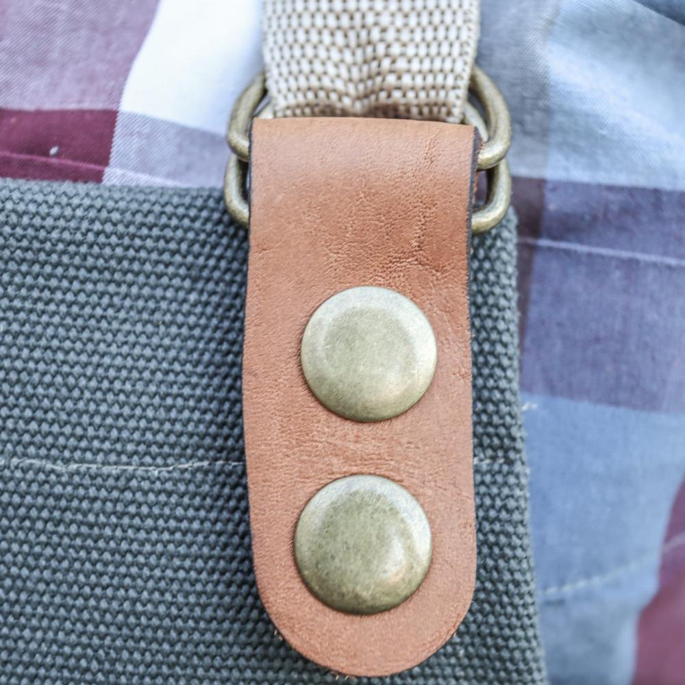 Canvas and Leather Apron - Grey