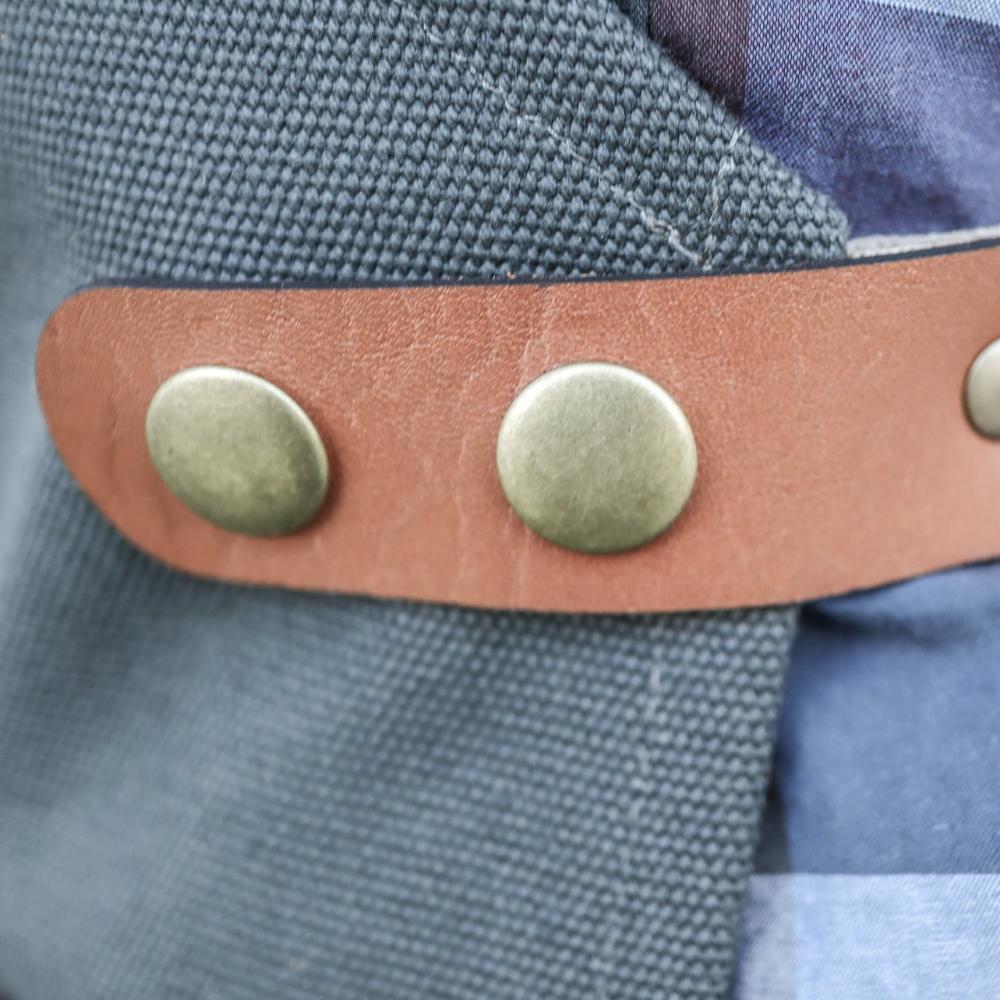 Canvas and Leather Apron - Grey