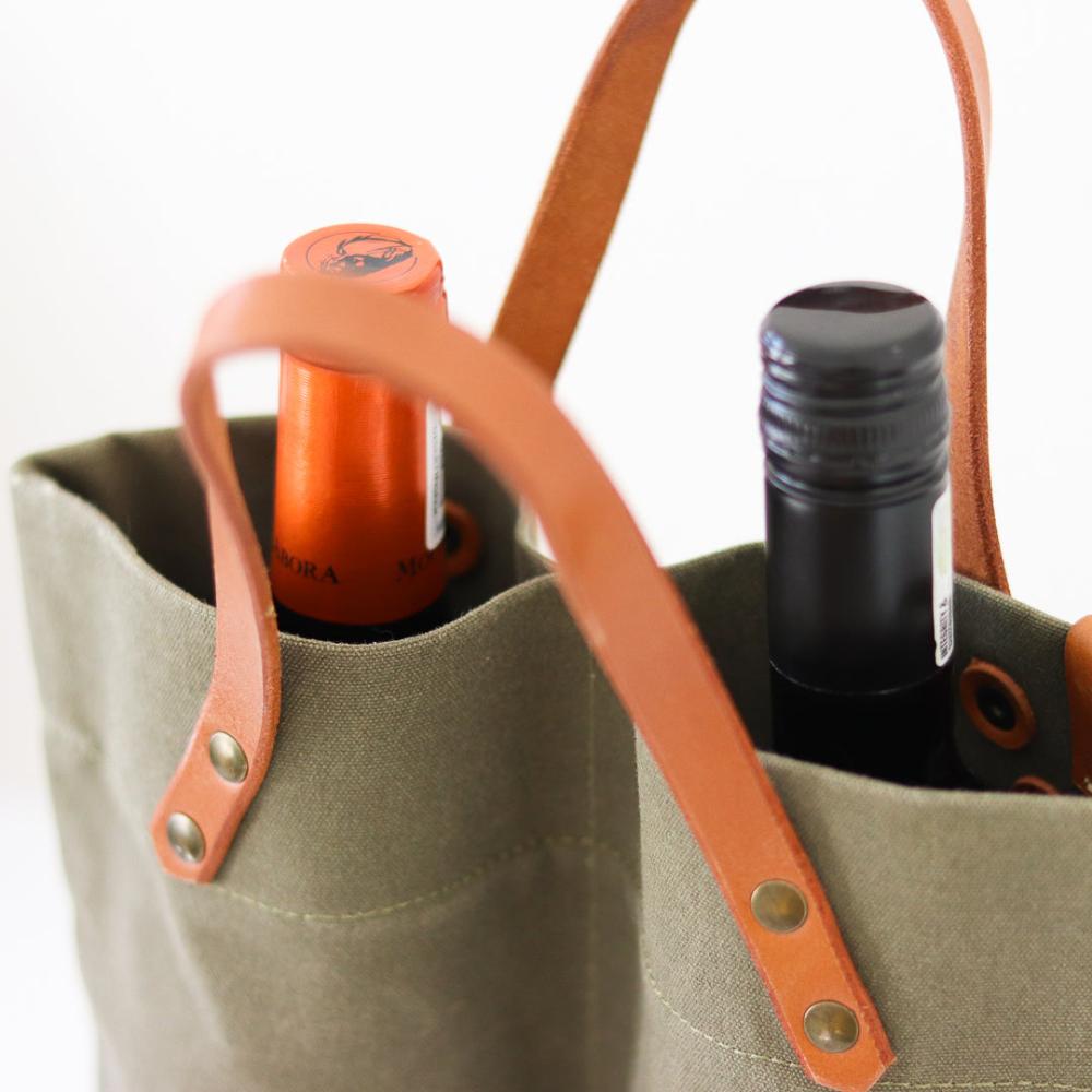 Wine Bag - Double_Olive Green