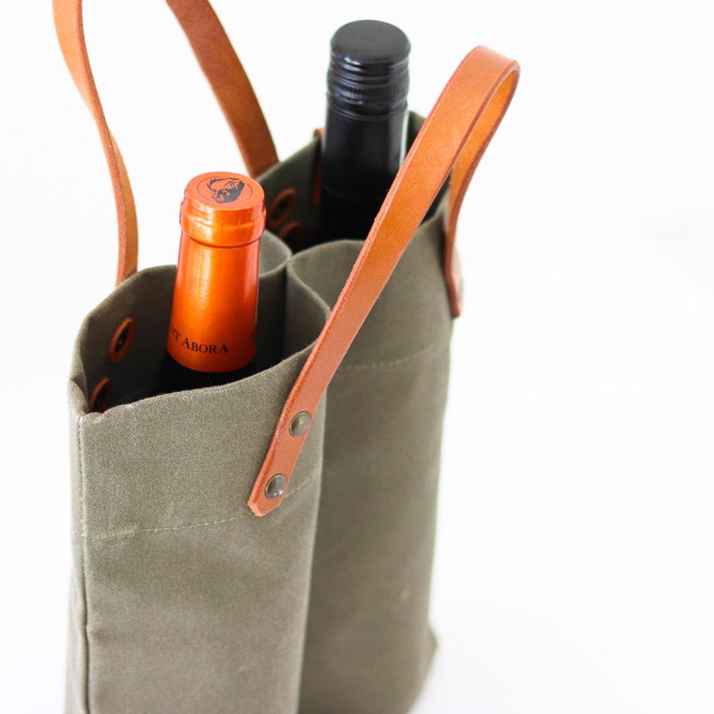 Wine Bag - Double_Olive Green