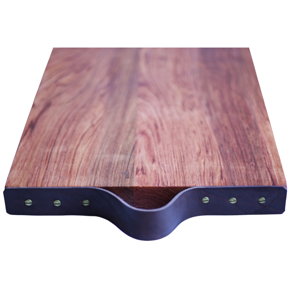 Cutting board - Rosewood and leather