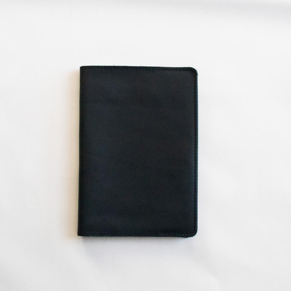 A5 Leather Notebook cover - Black