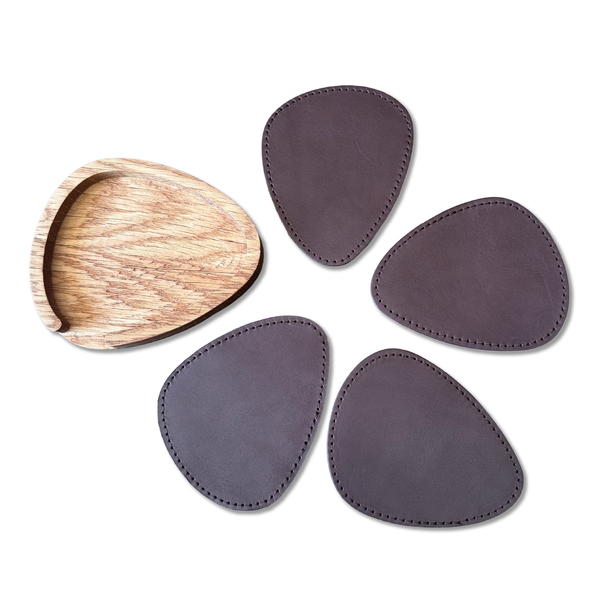 Leather Coasters - set of 4