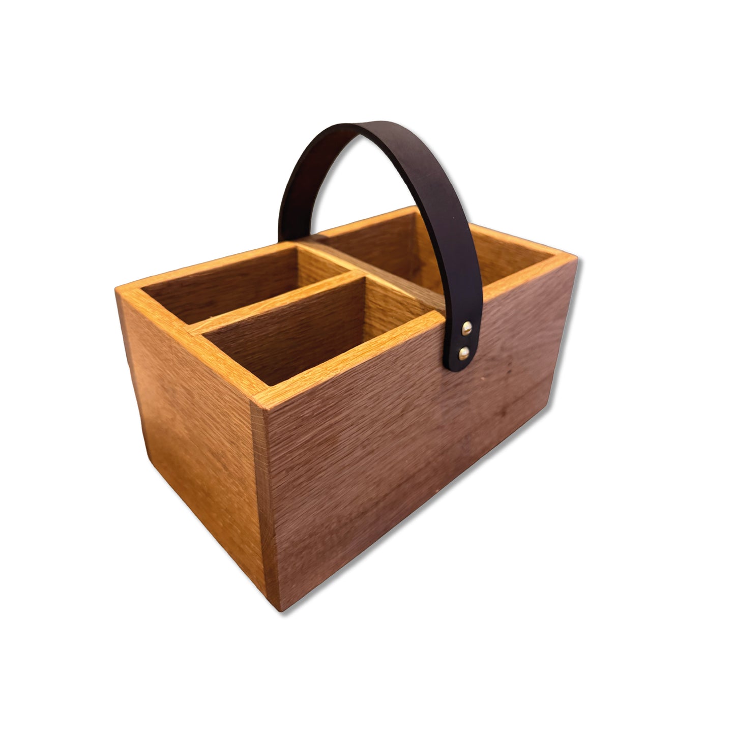 Oak Cutlery / Condiment caddy