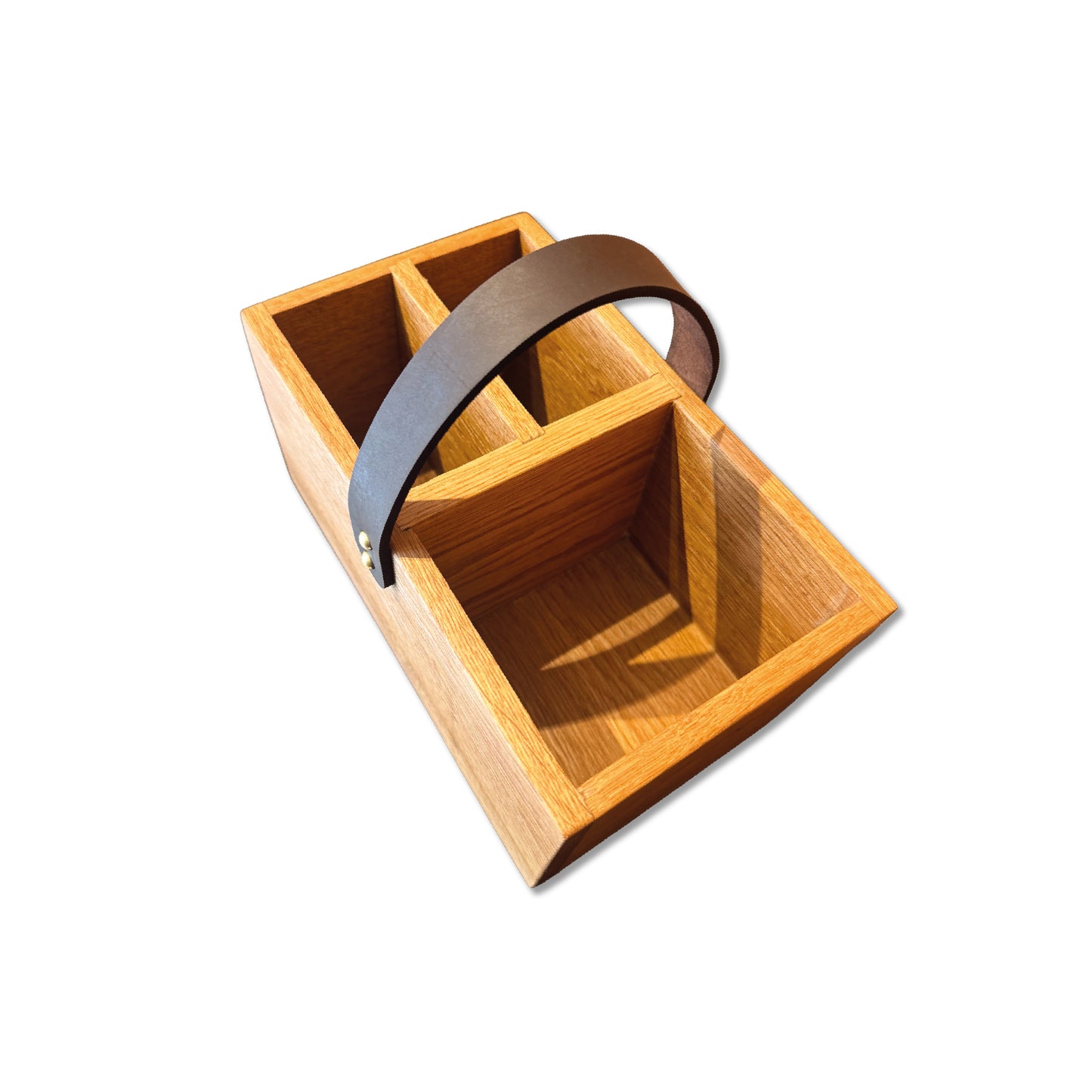 Oak Cutlery / Condiment caddy