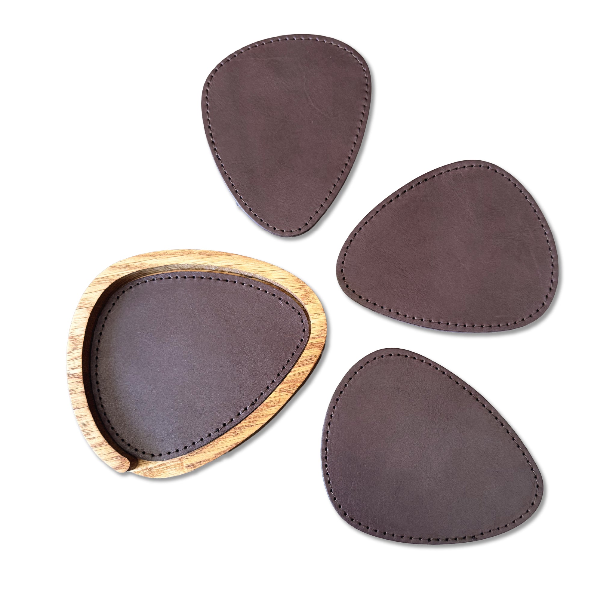 Leather Coasters - set of 4
