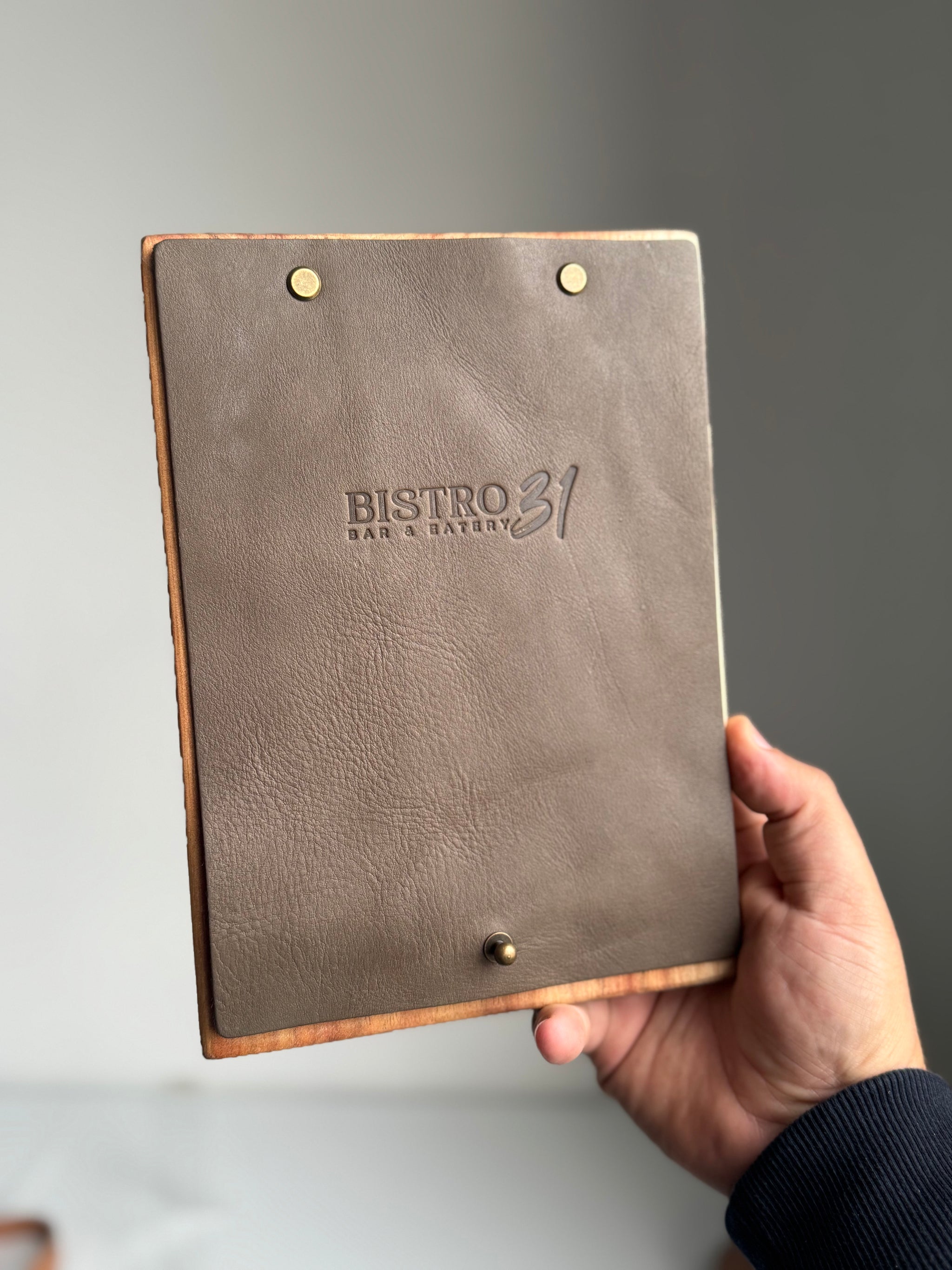 Wood & Leather Menu - Oak