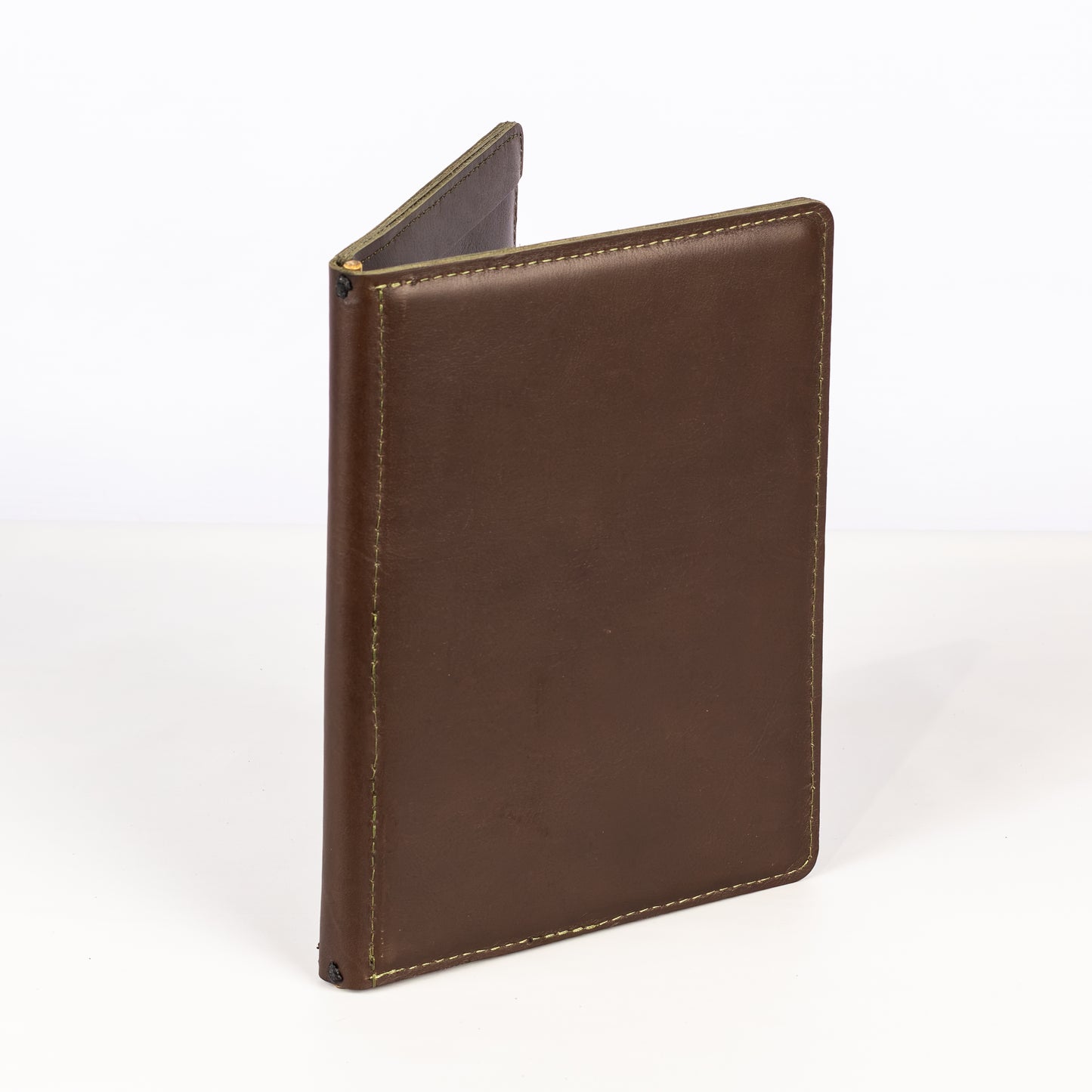 Leather Menu cover - One pager folder with Brass rod centre