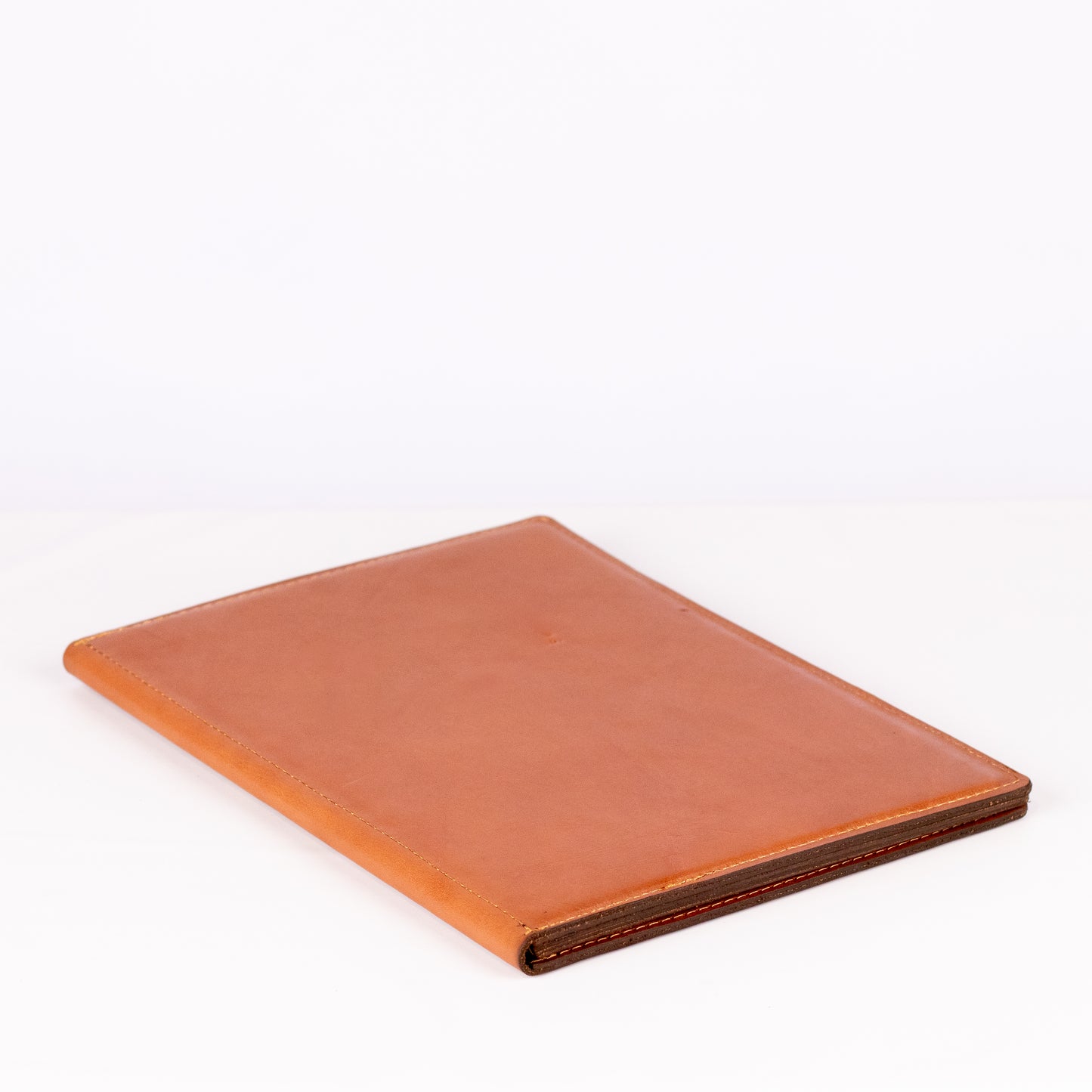 A4 Leather information folder - With page clip and leather pockets