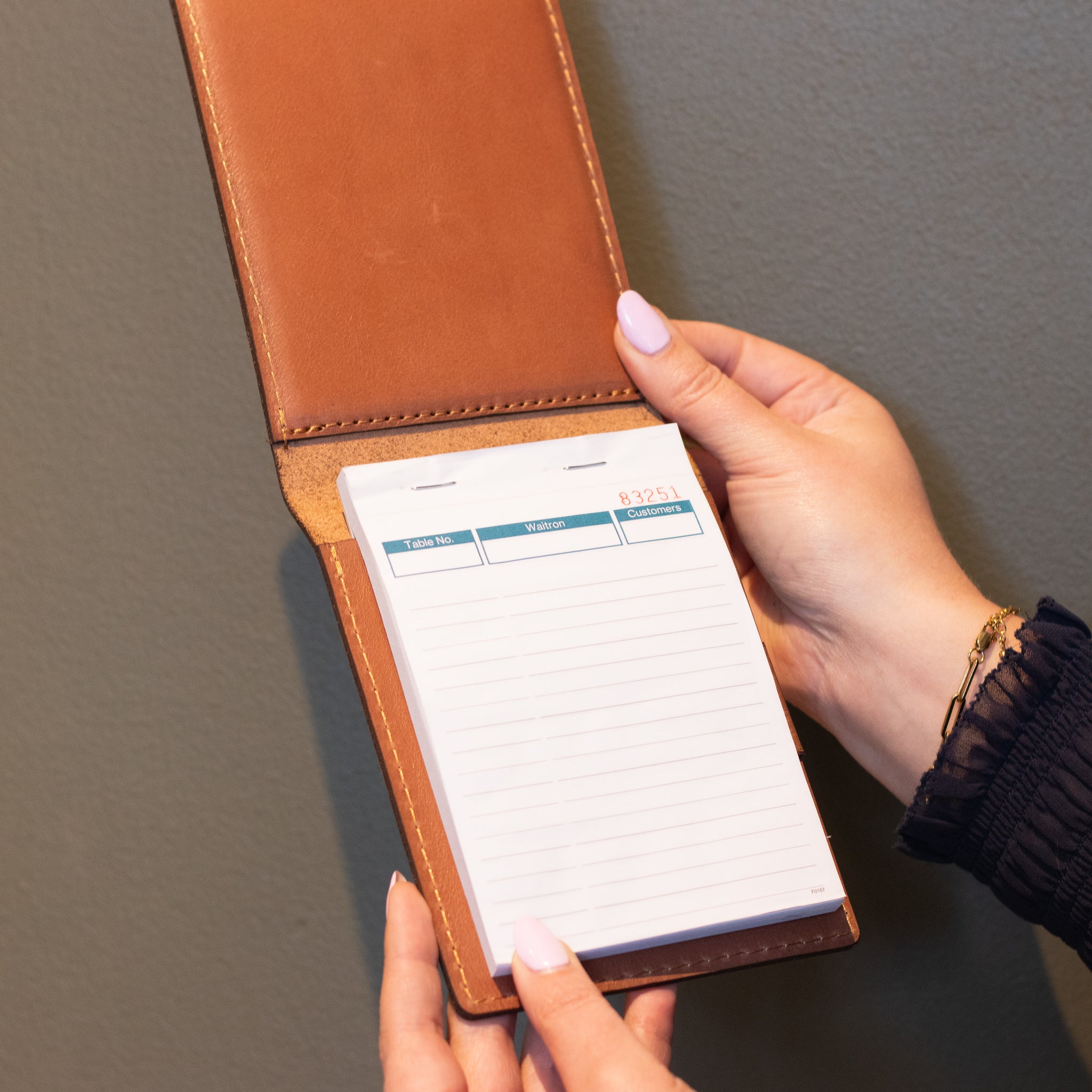 Waiter order booklet - A7, pocket size