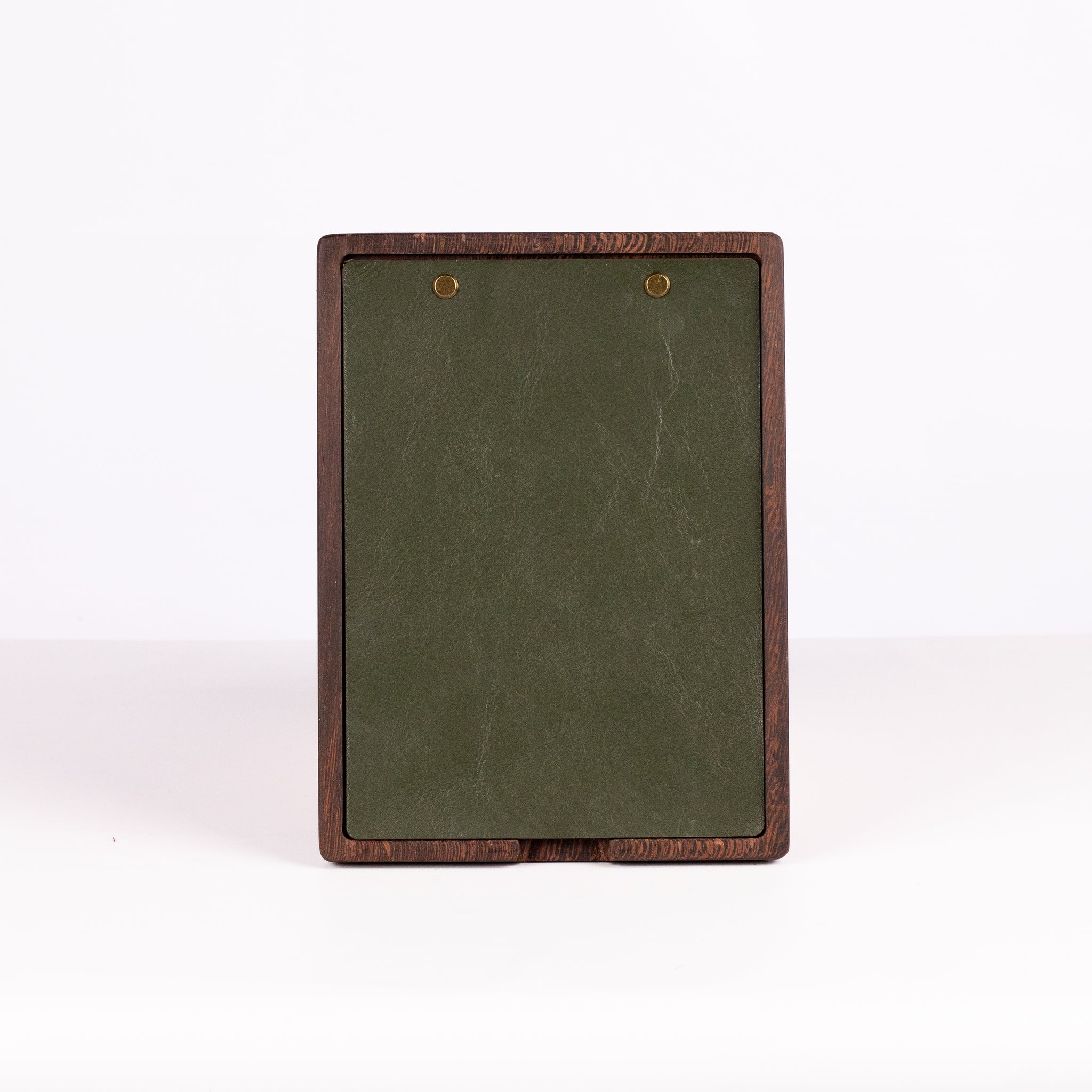A5 Wood & Leather menu - Dark wood