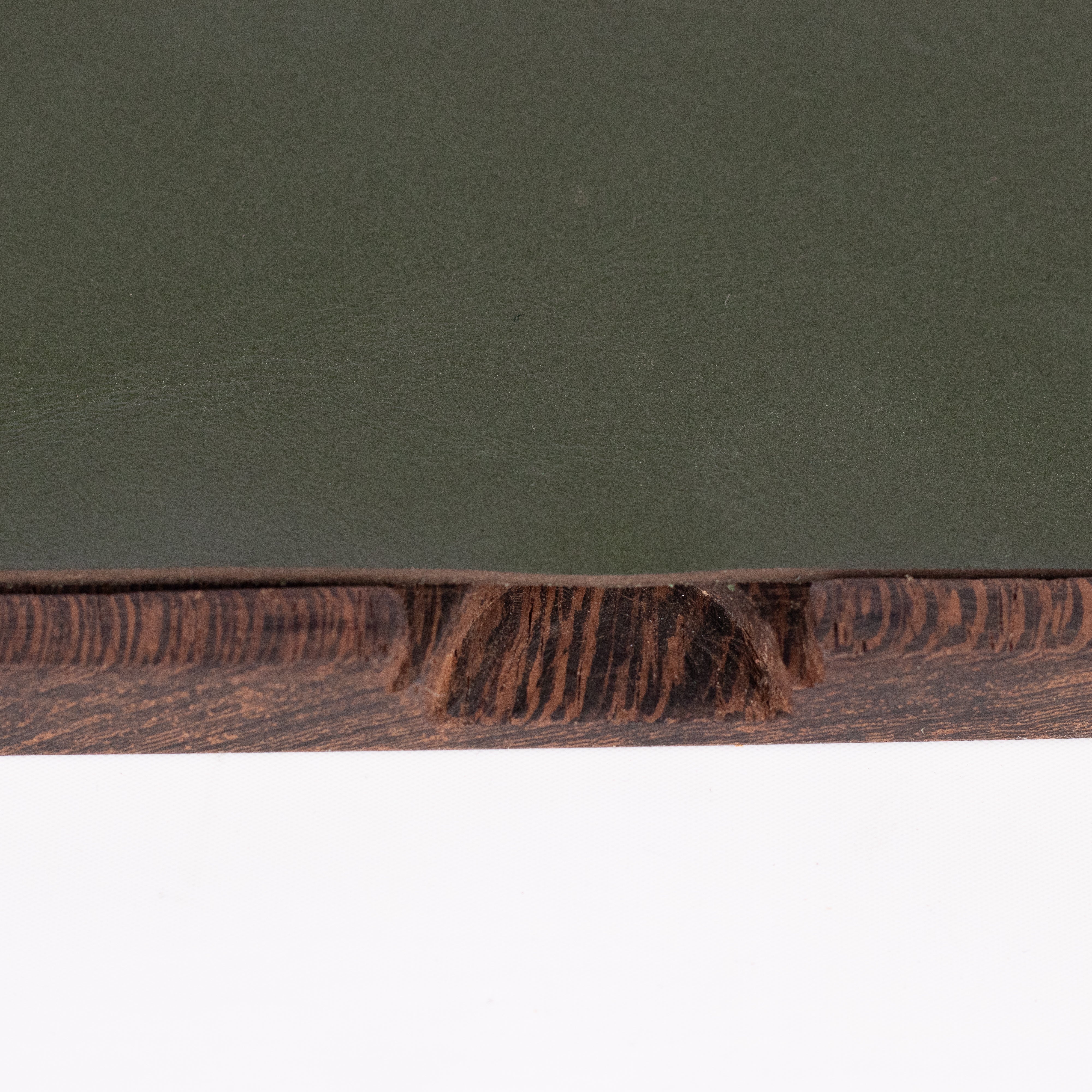 A5 Wood & Leather menu - Dark wood