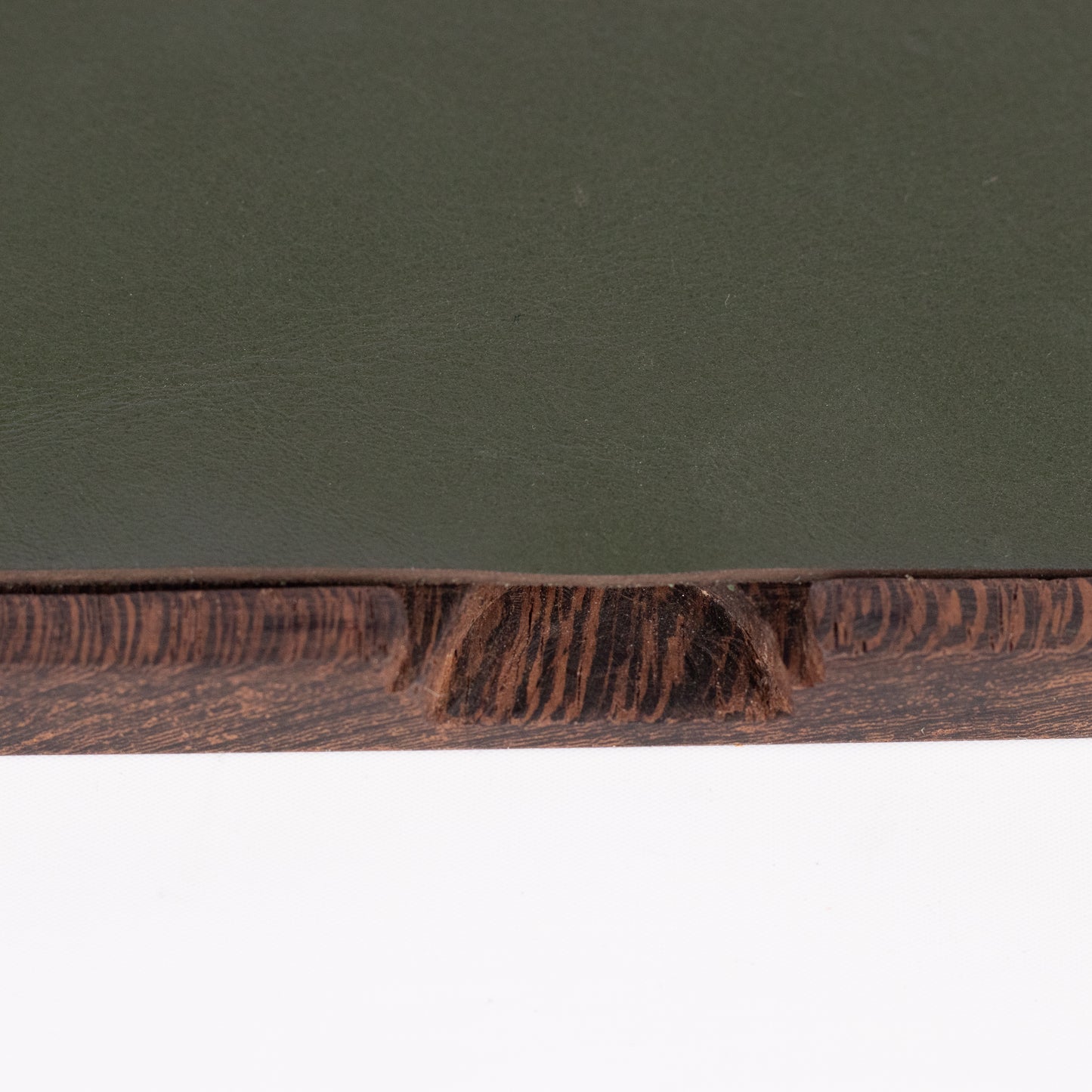 A5 Wood & Leather menu - Dark wood