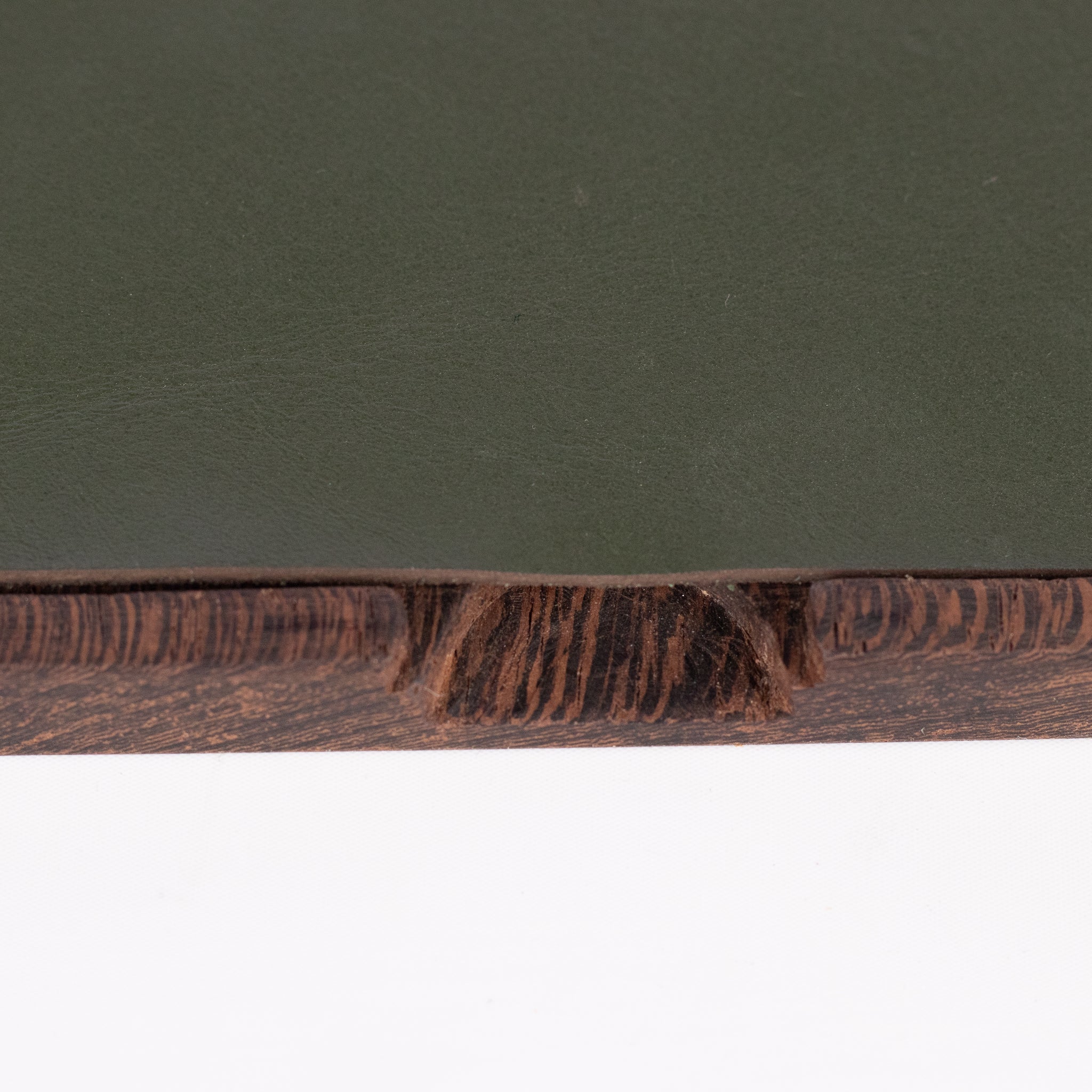 A5 Wood & Leather menu - Dark wood