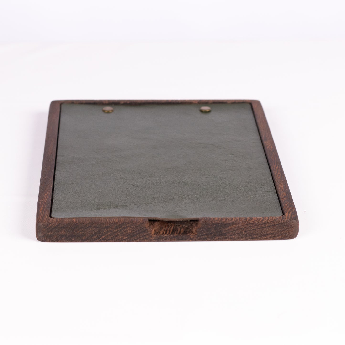 A5 Wood & Leather menu - Dark wood