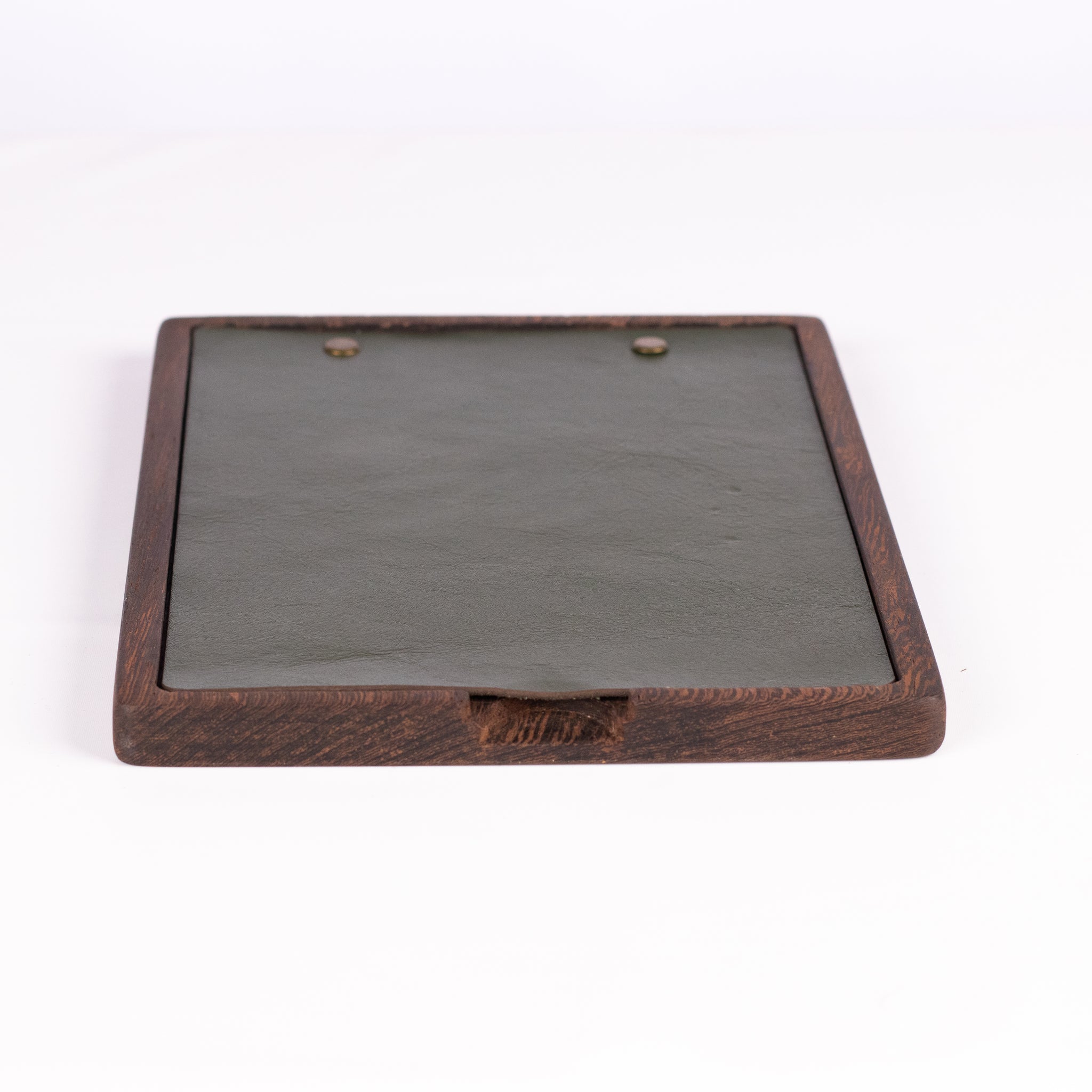 A5 Wood & Leather menu - Dark wood