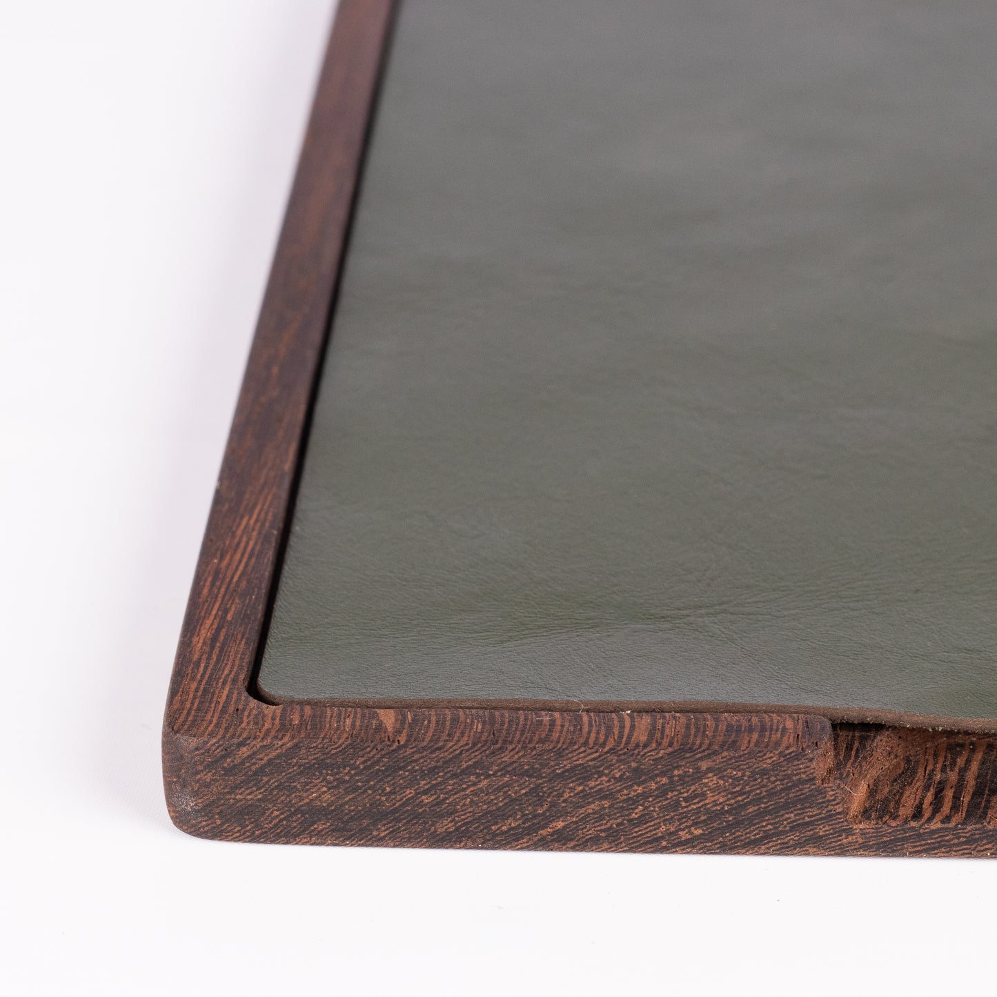 A5 Wood & Leather menu - Dark wood