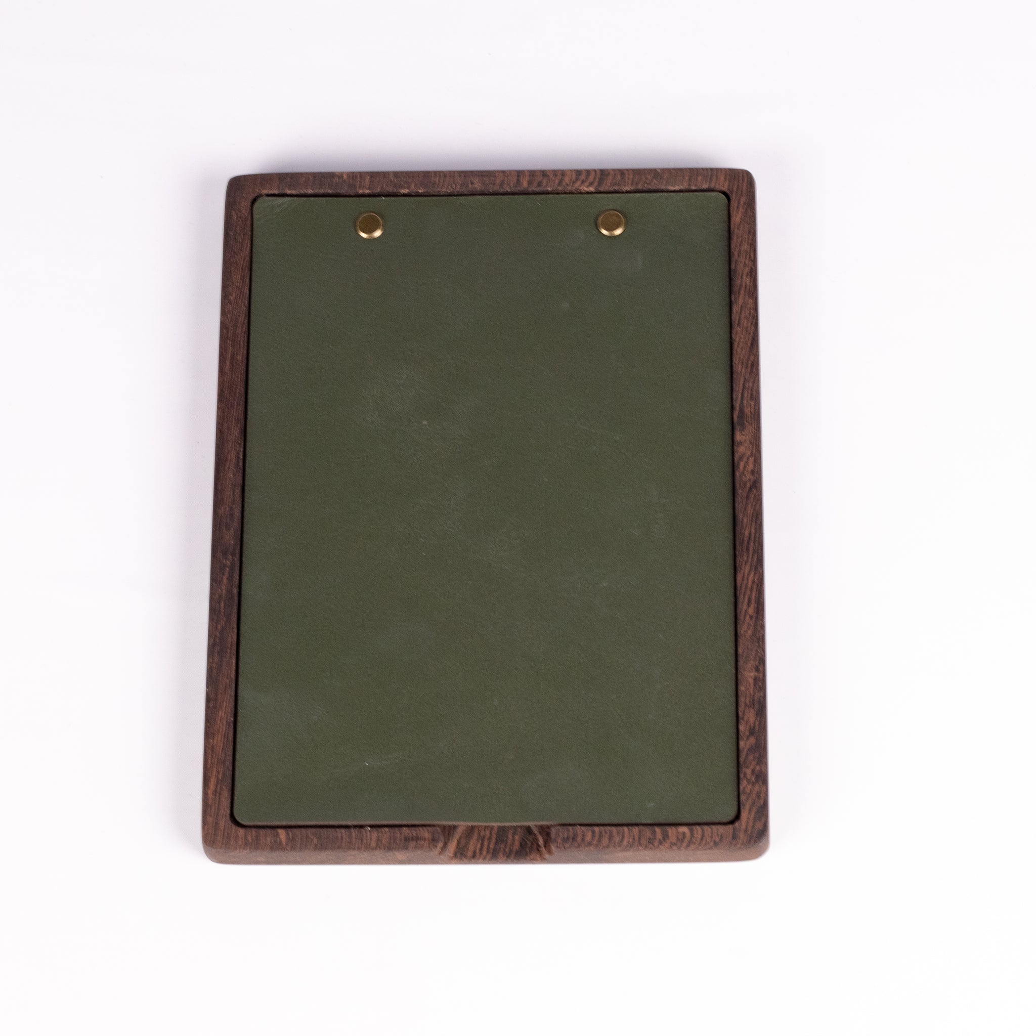 A5 Wood & Leather menu - Dark wood