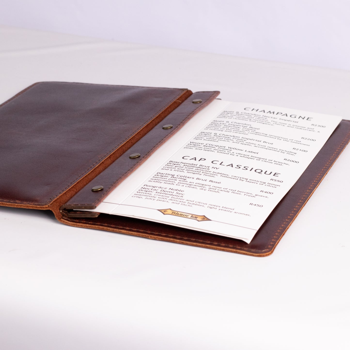 Leather Menu cover - A4 DL size