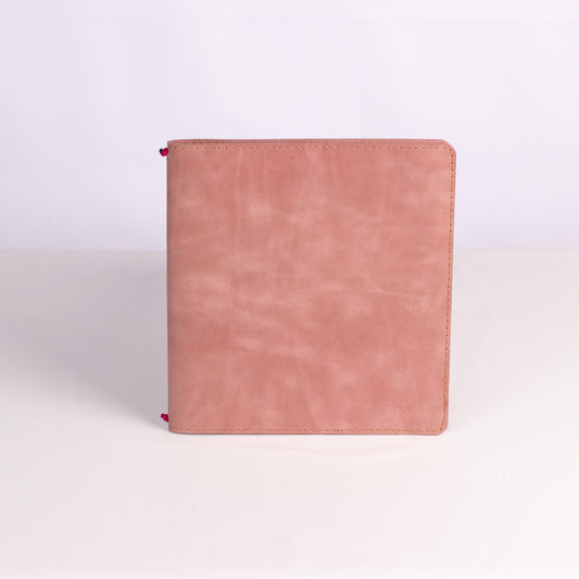 Leather menu cover - A5 Square with elastic