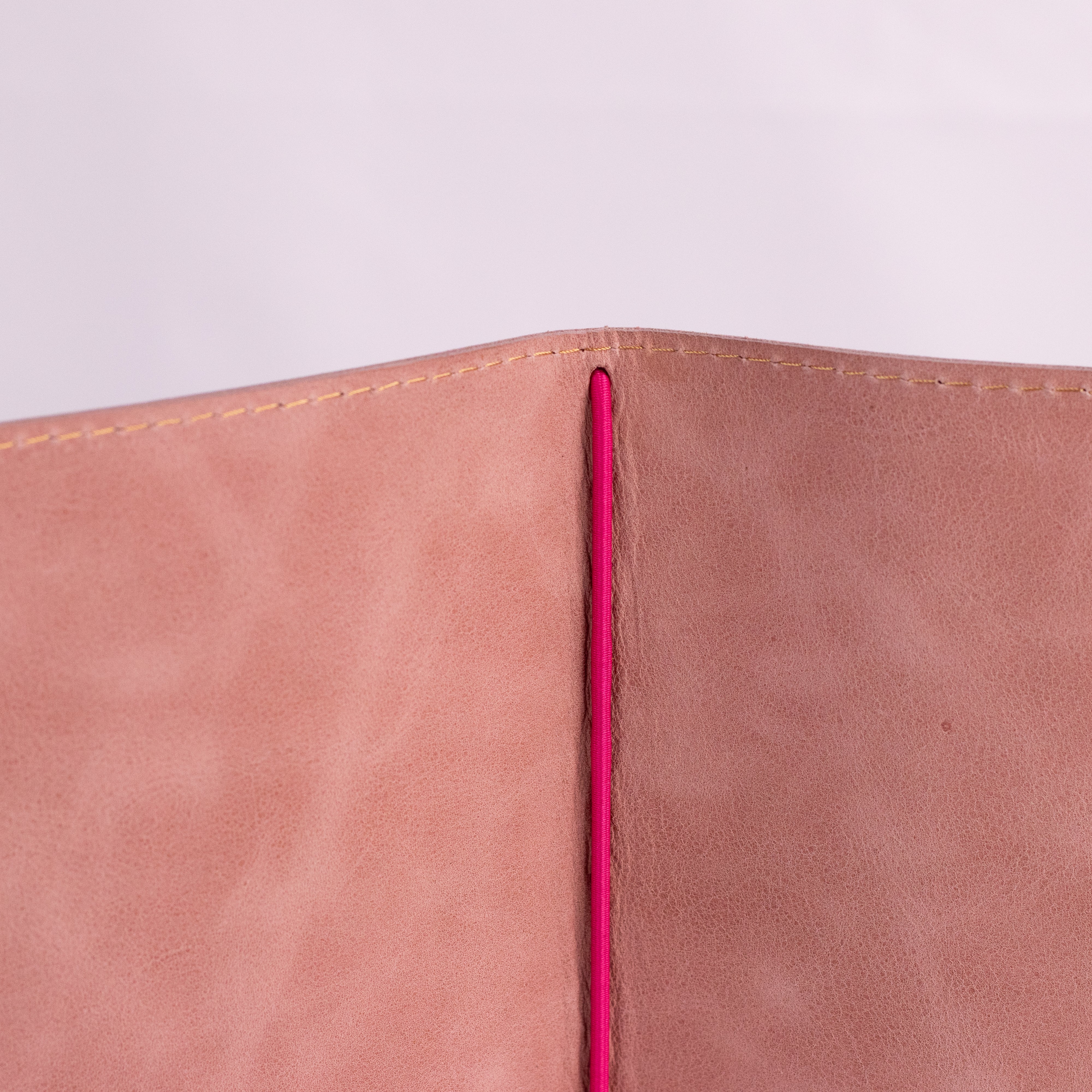 Leather menu cover - A5 Square with elastic