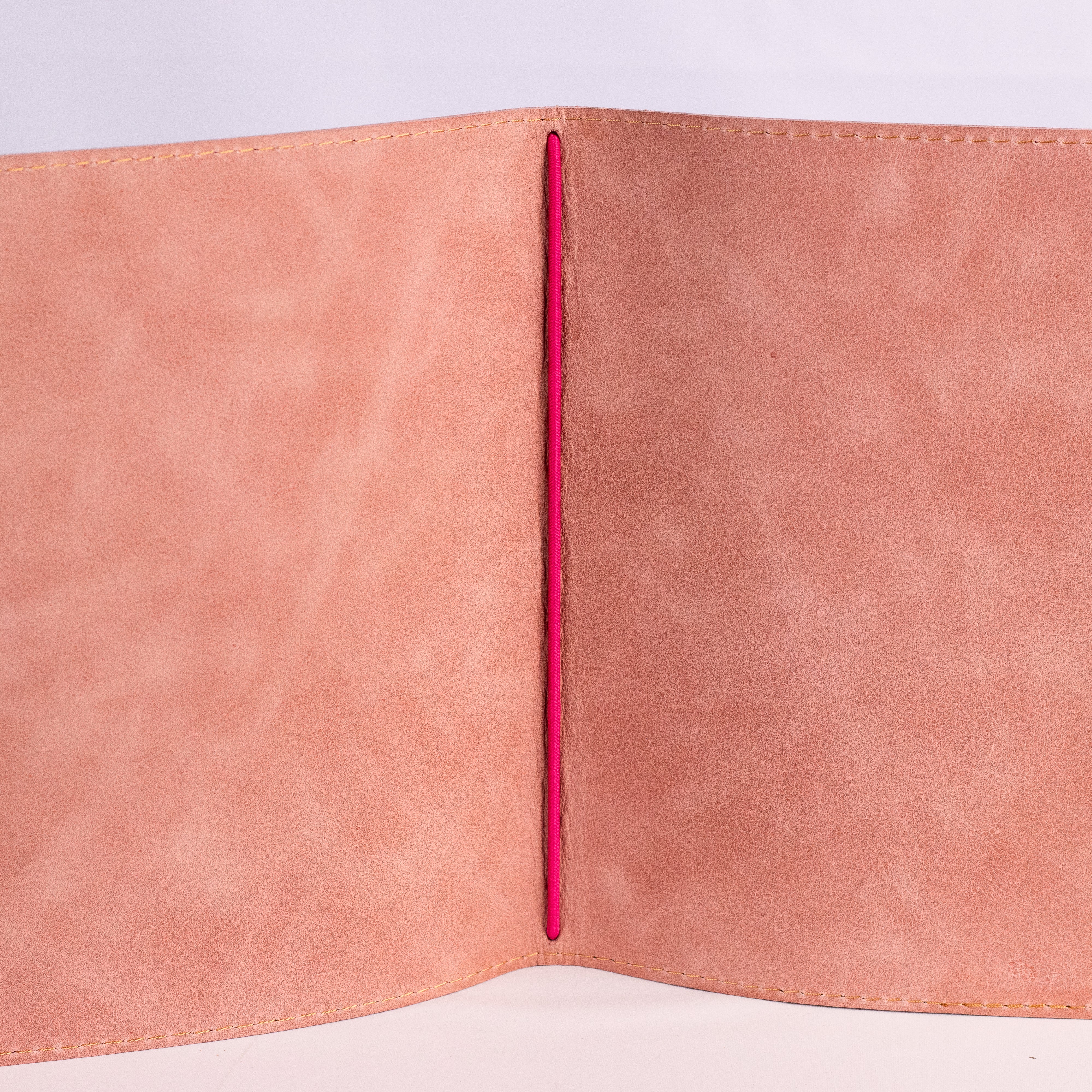 Leather menu cover - A5 Square with elastic