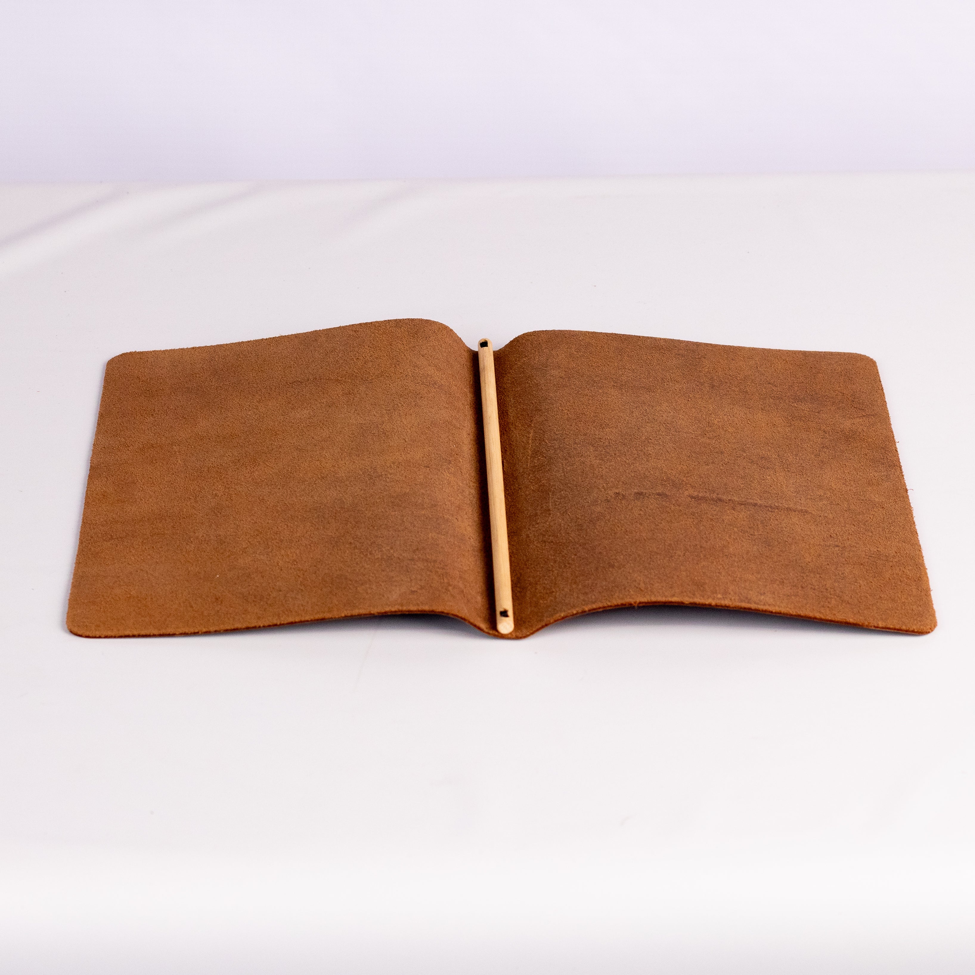 A5 Leather menu cover with Wooden rod