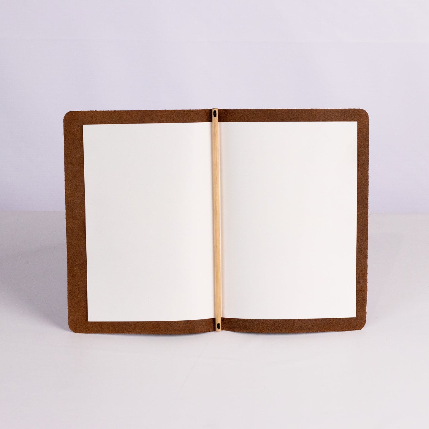 A5 Leather menu cover with Wooden rod