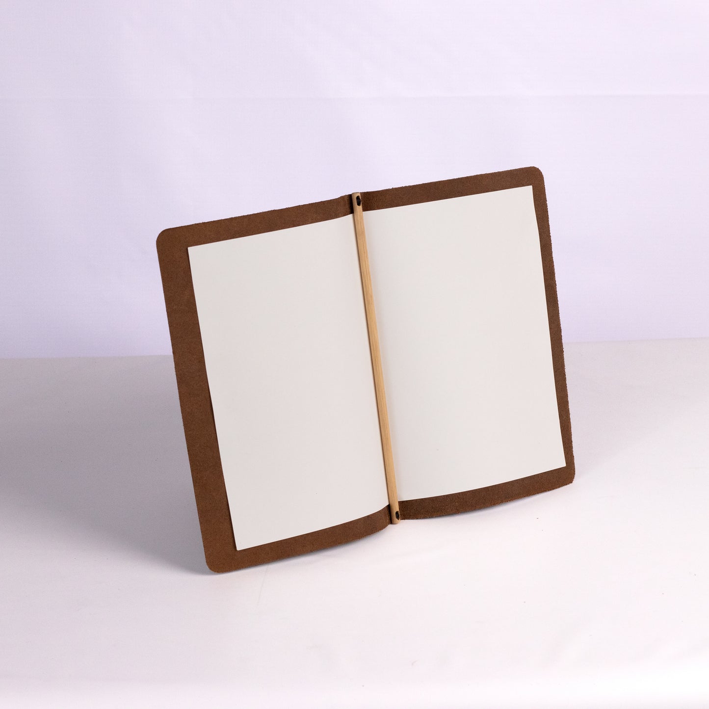 A5 Leather menu cover with Wooden rod