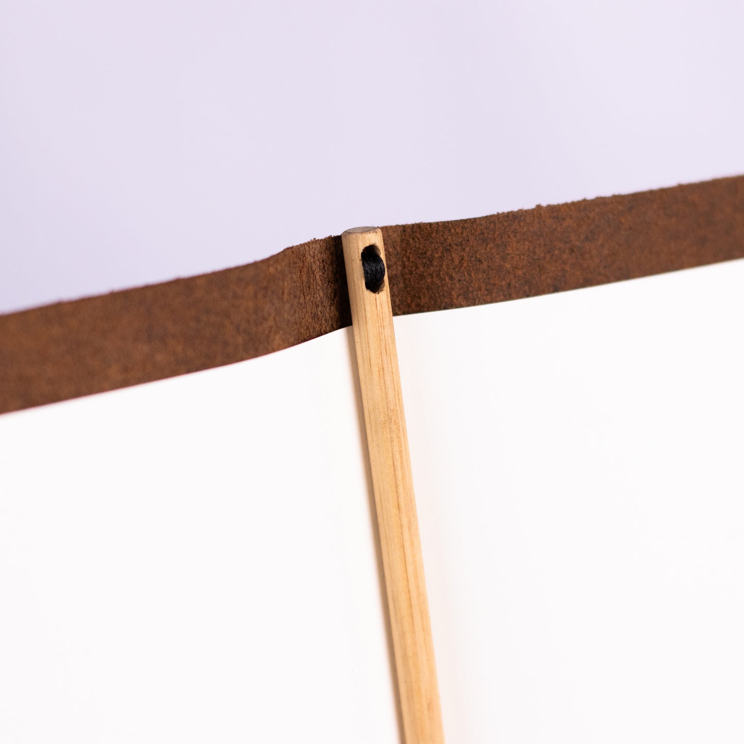 A5 Leather menu cover with Wooden rod