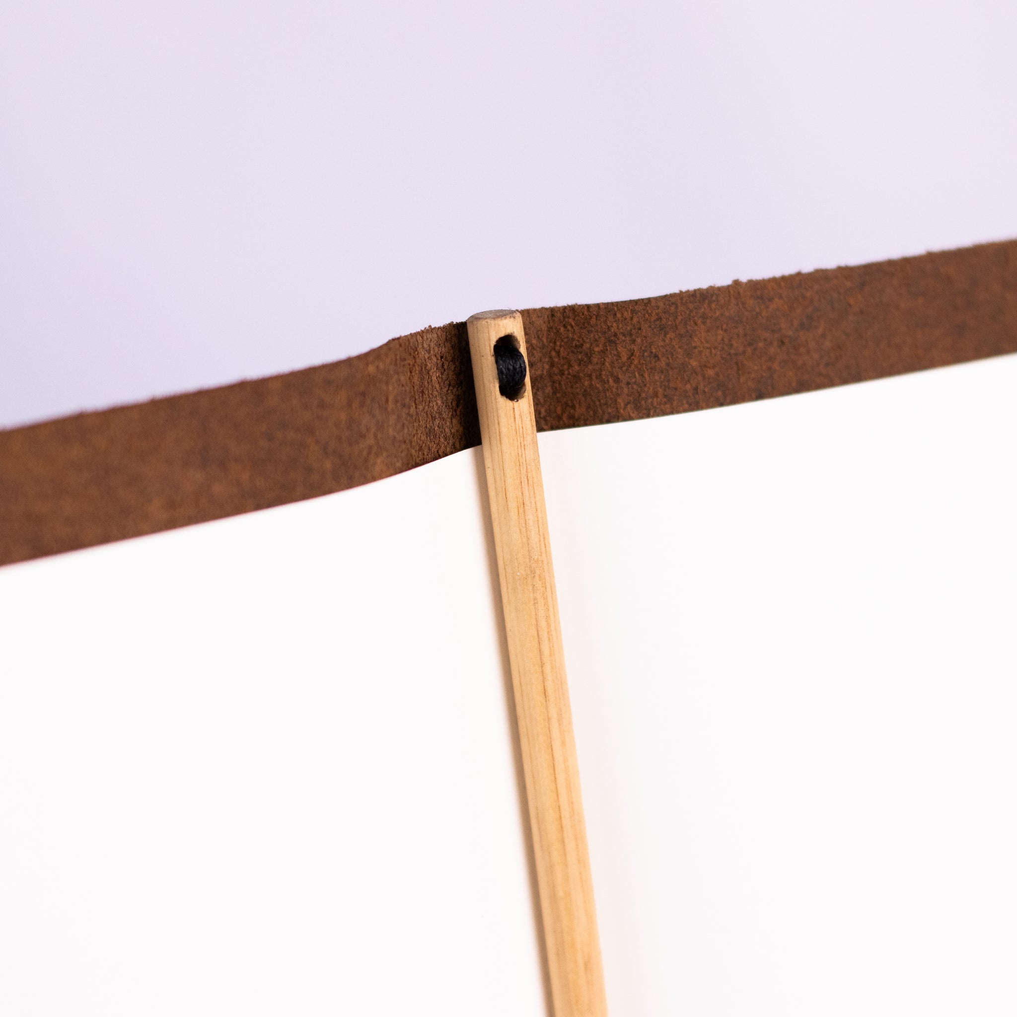 A5 Leather menu cover with Wooden rod