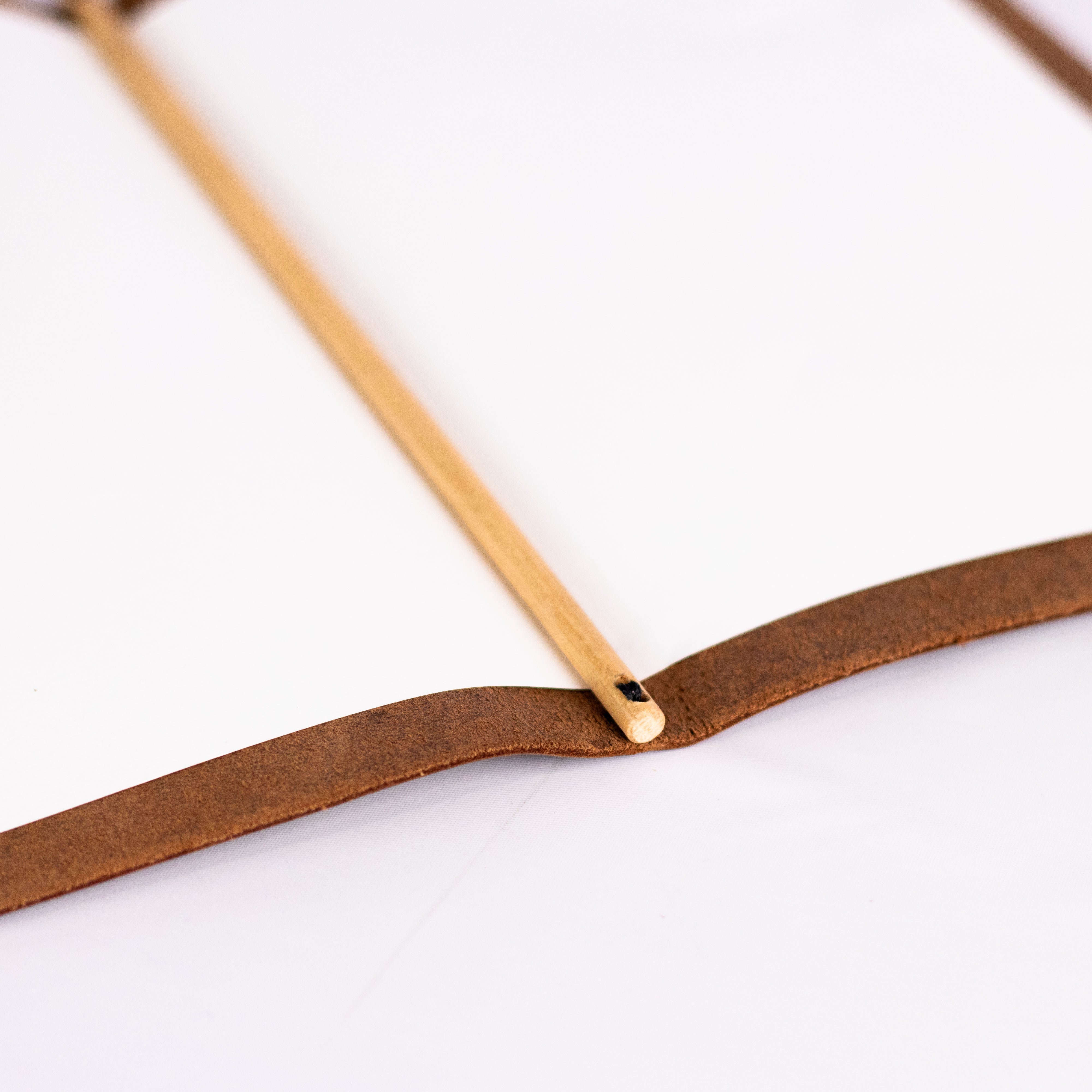 A5 Leather menu cover with Wooden rod