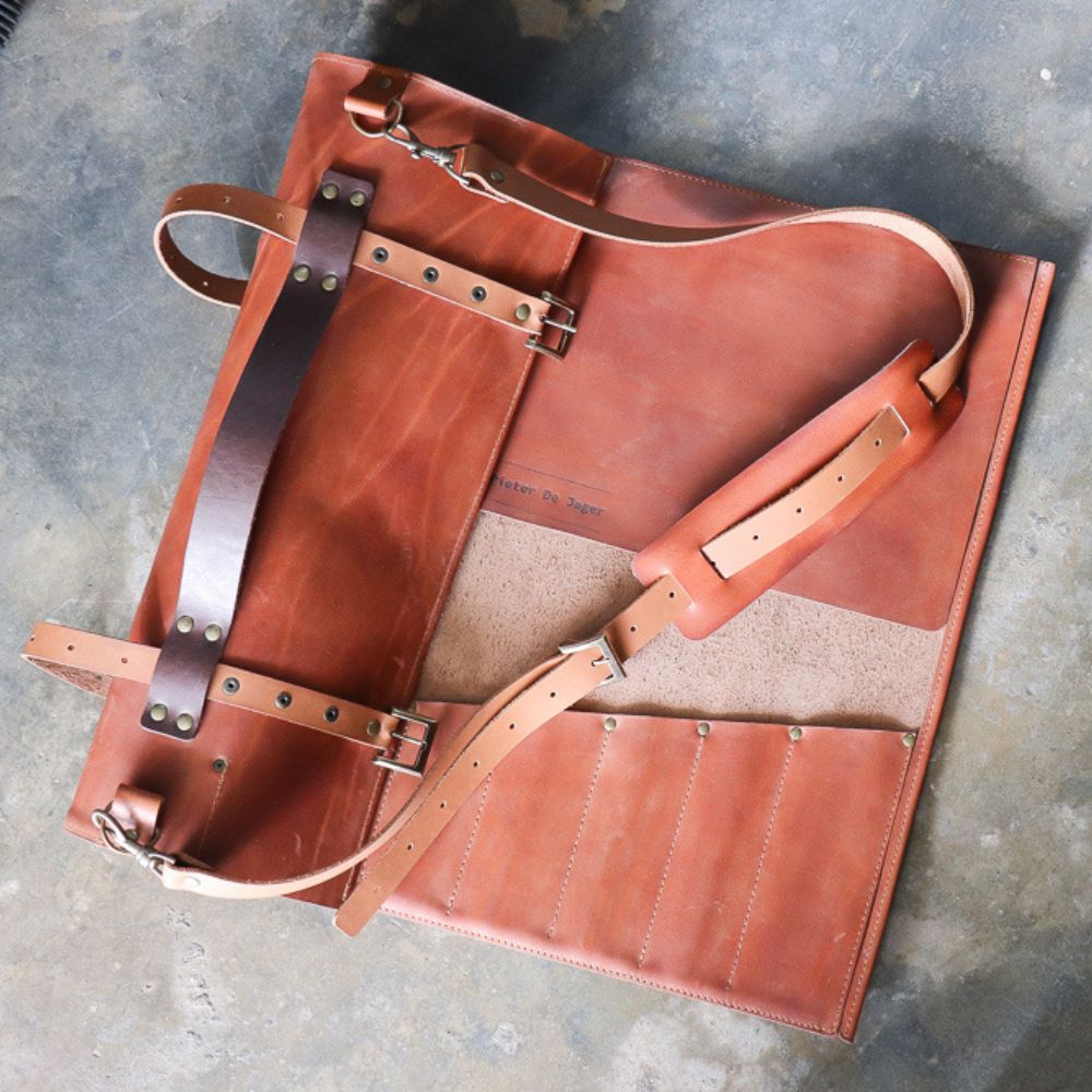 Leather knife bag - Tan