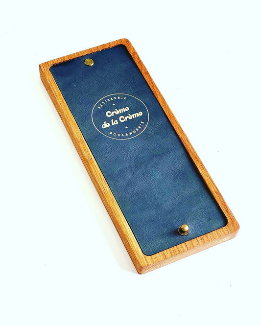 Bill folder - Wood and Leather