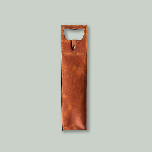 Leather wine carrier  - Single bottle