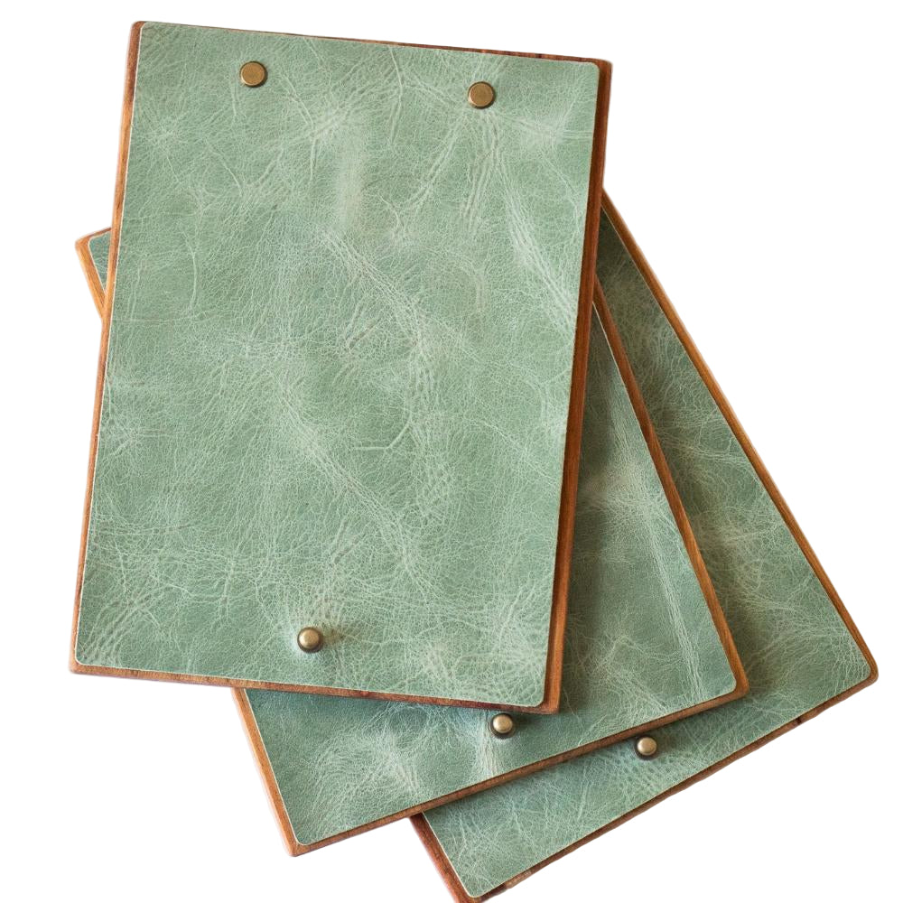 Wood & Leather Menu - Oak