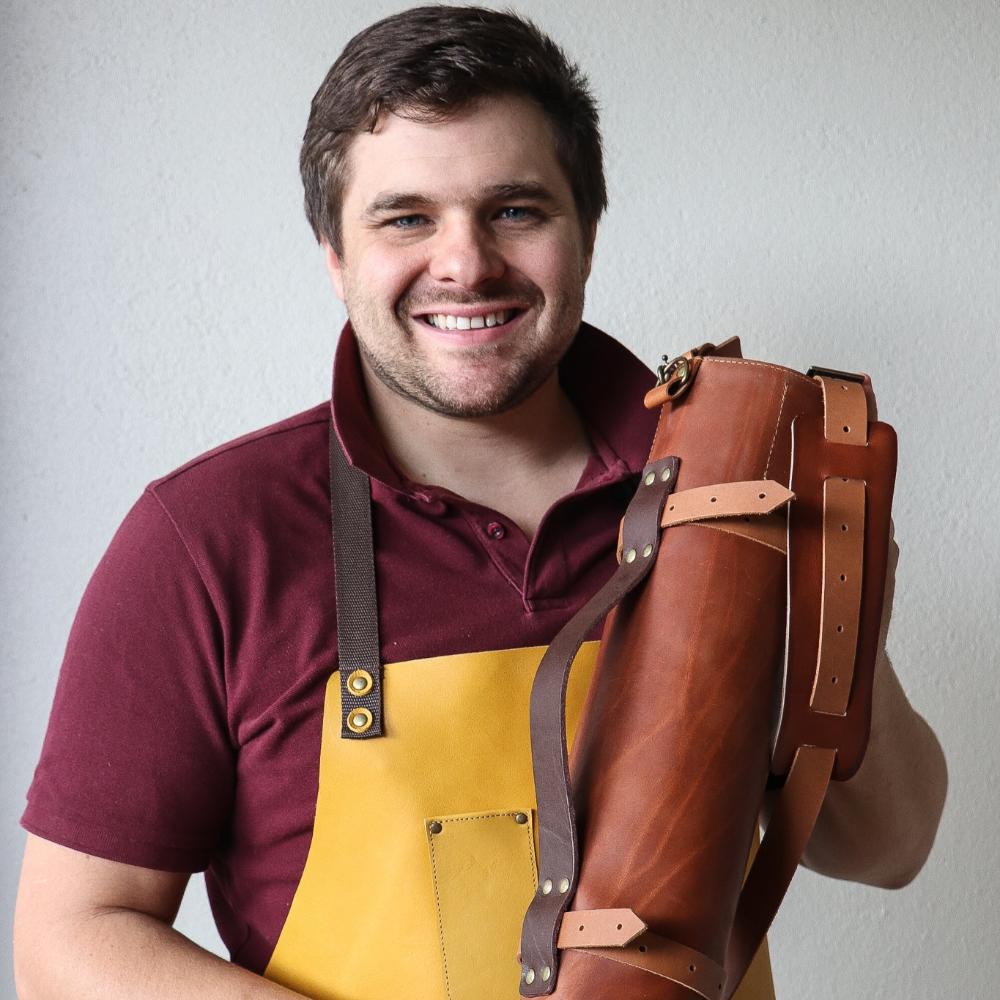 Leather knife bag - Tan