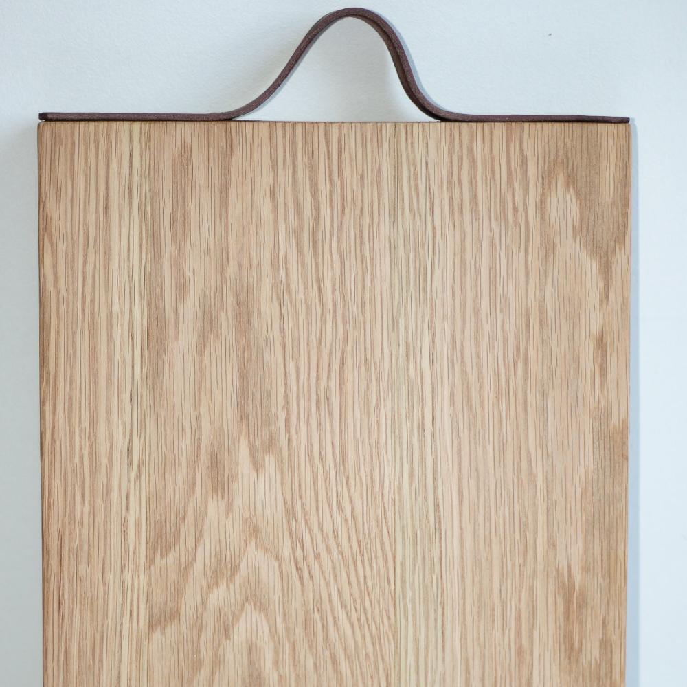 Cutting Board- Oak and Leather