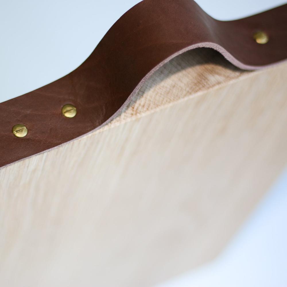 Cutting Board- Oak and Leather