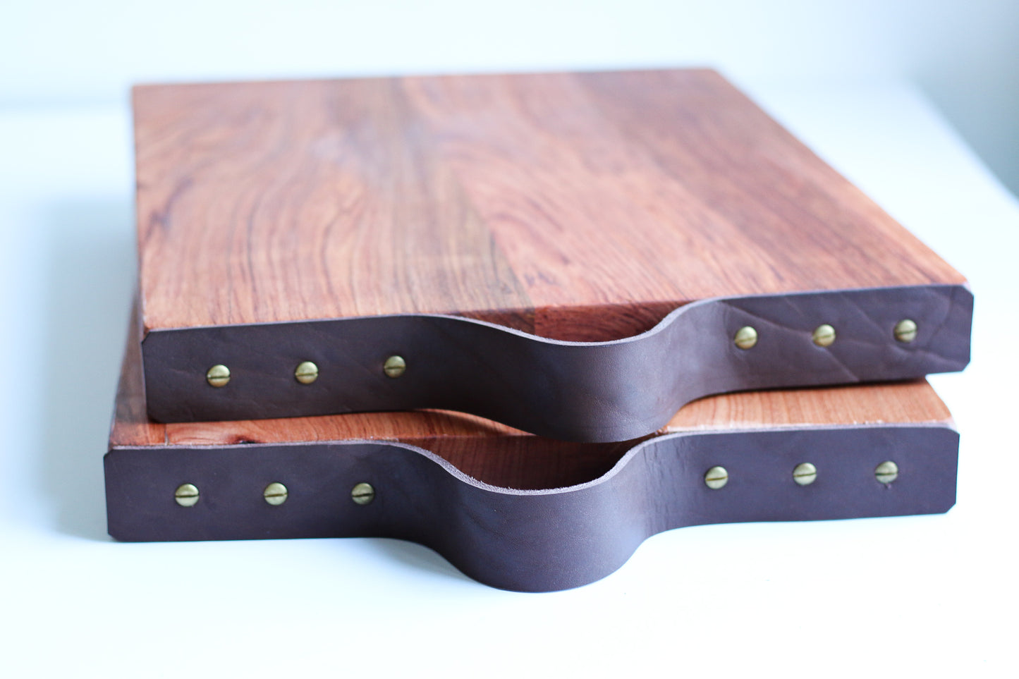 Cutting board - Rosewood and leather