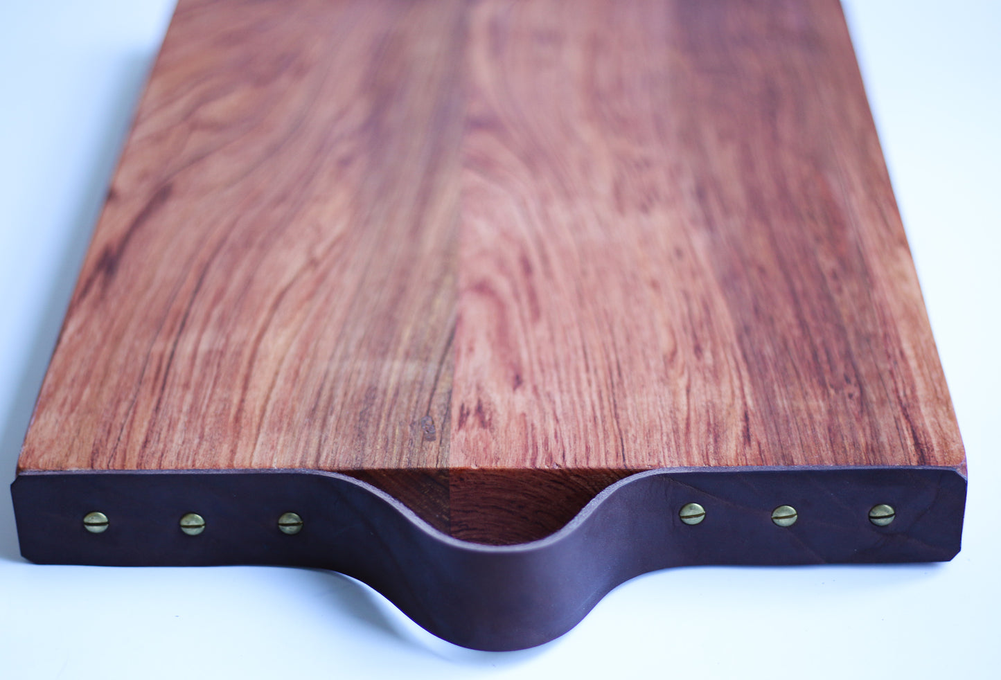 Cutting board - Rosewood and leather