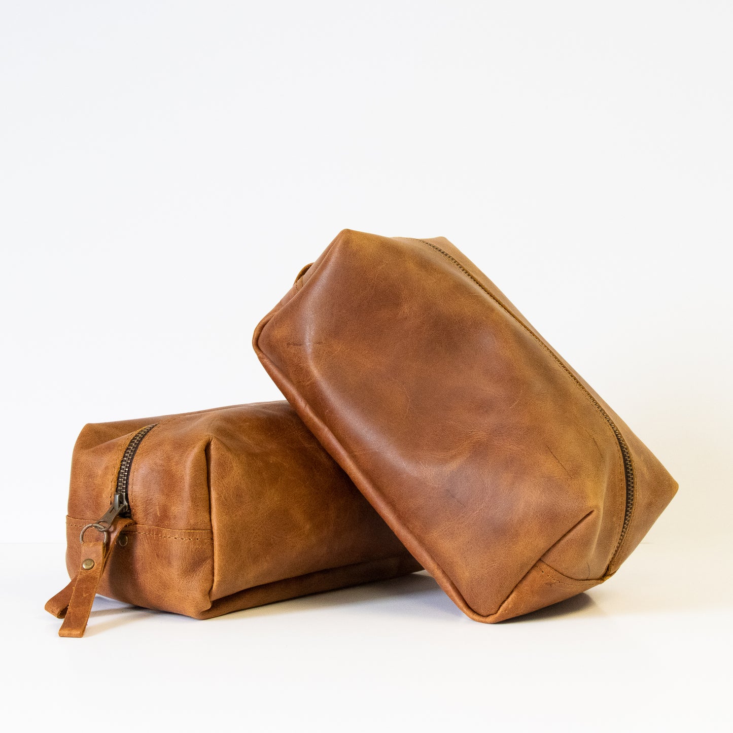 Leather toiletry bags