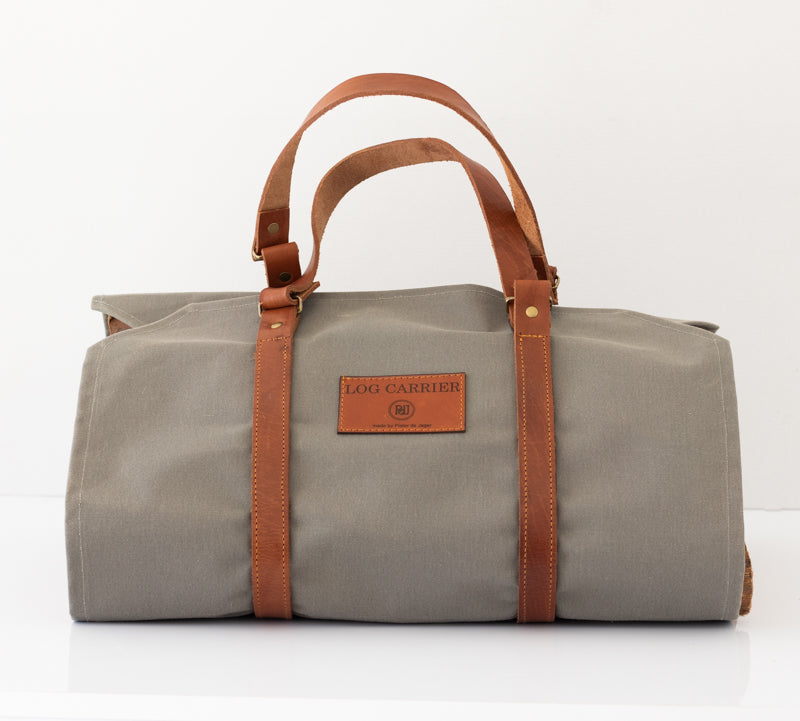 Log Carrier -  Wax Coated Grey