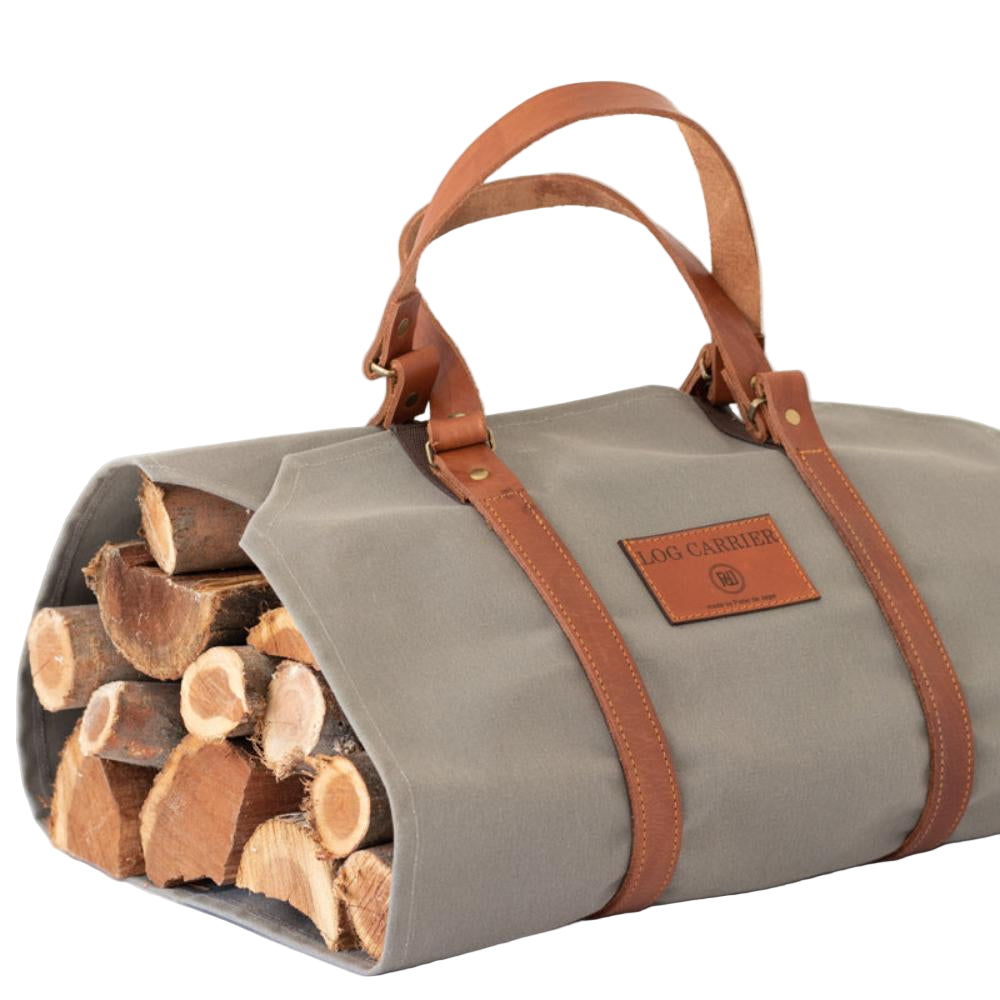 Log Carrier -  Wax Coated Grey