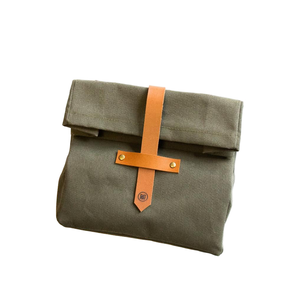 Canvas and Leather Lunch bag