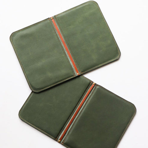 Leather Menu Cover with leather string – Pieter De Jager